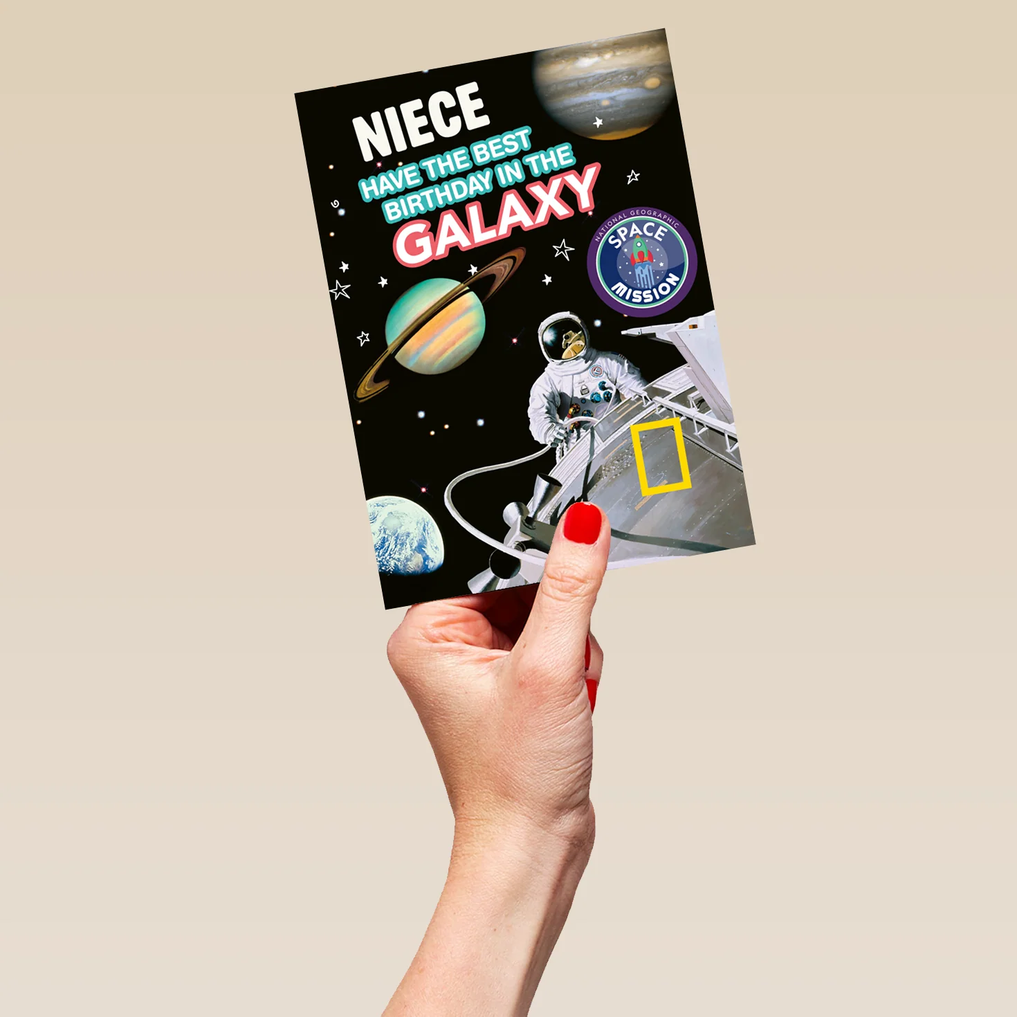 Personalised National Geographic Best in The Galaxy Birthday Card For Niece - Image 5