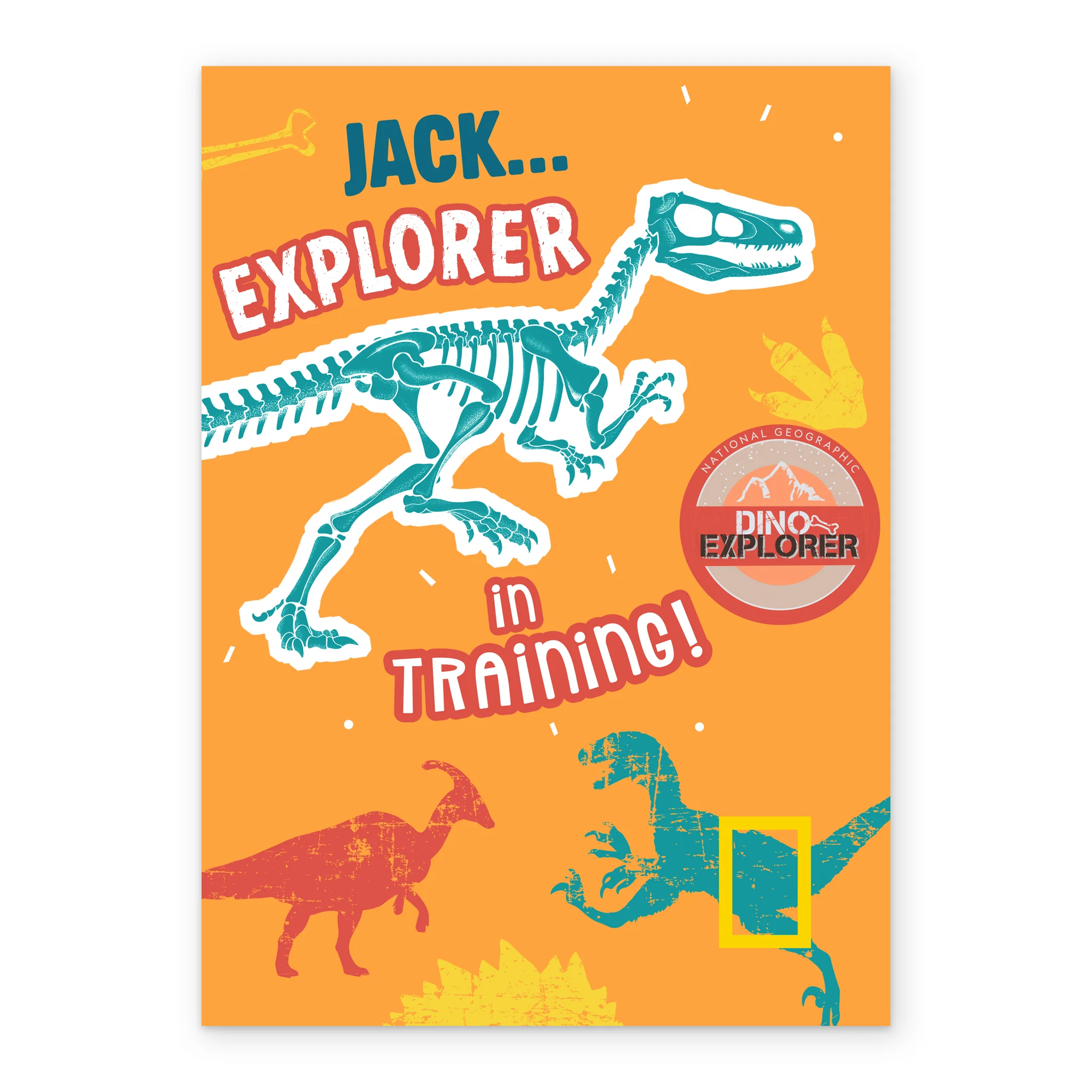 Personalised National Geographic Dinosaur Fossils Birthday Card - Image 2