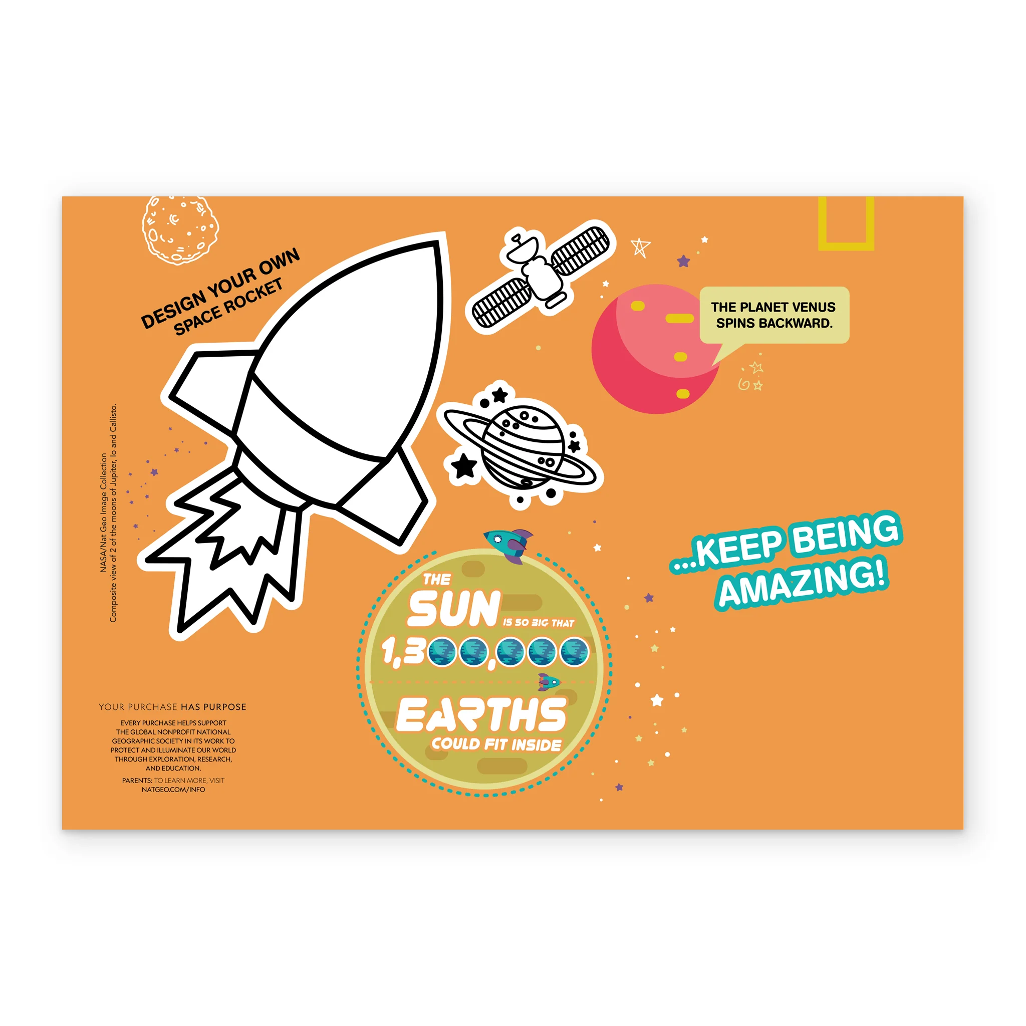 Personalised National Geographic Kids Space Photo Upload Birthday Card for Son - Image 3