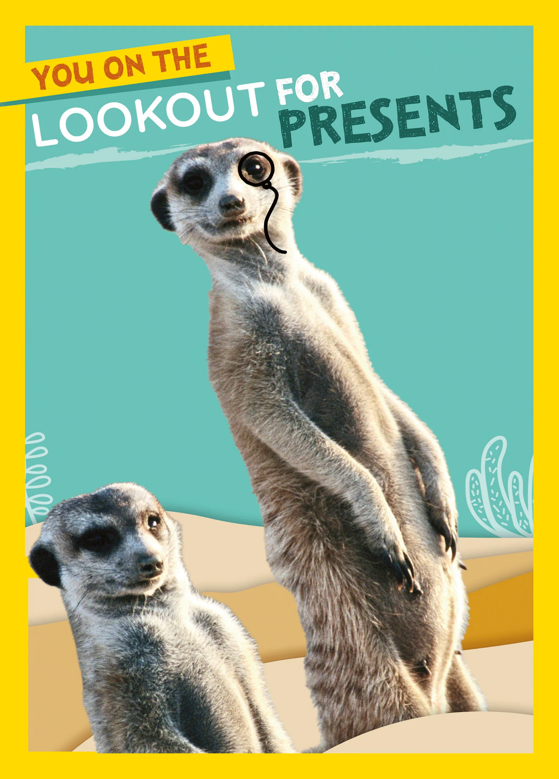 Personalised National Geographic Meerkat Birthday Card