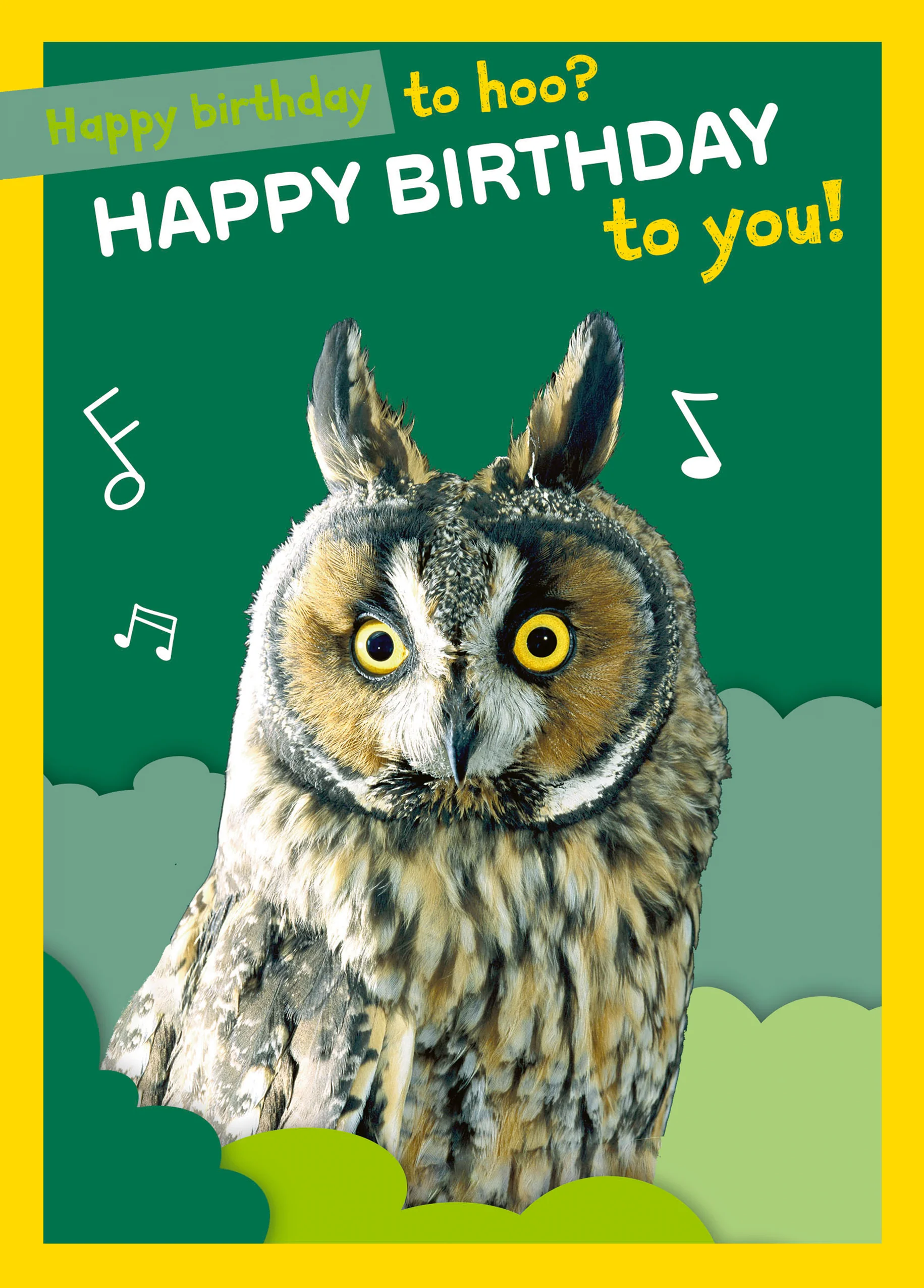 Personalised National Geographic Owl Birthday Card