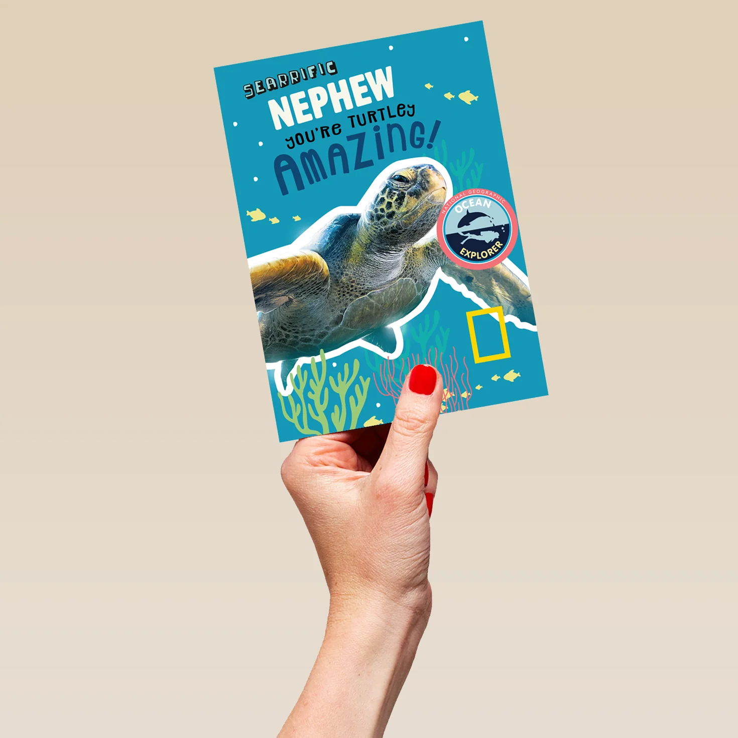 Personalised National Geographic Turtle Birthday Card - Image 5