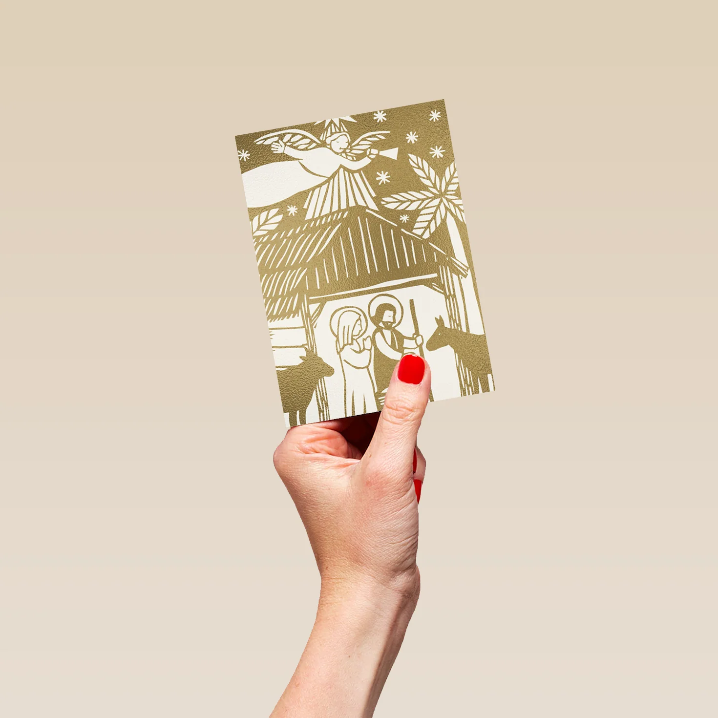 Personalised Nativity & Angel Christmas Card - Image 4