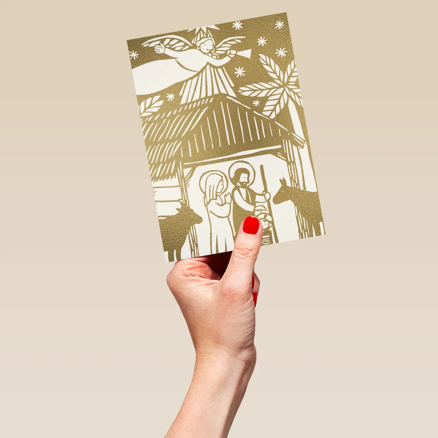 Personalised Nativity & Angel Christmas Card - Image 5