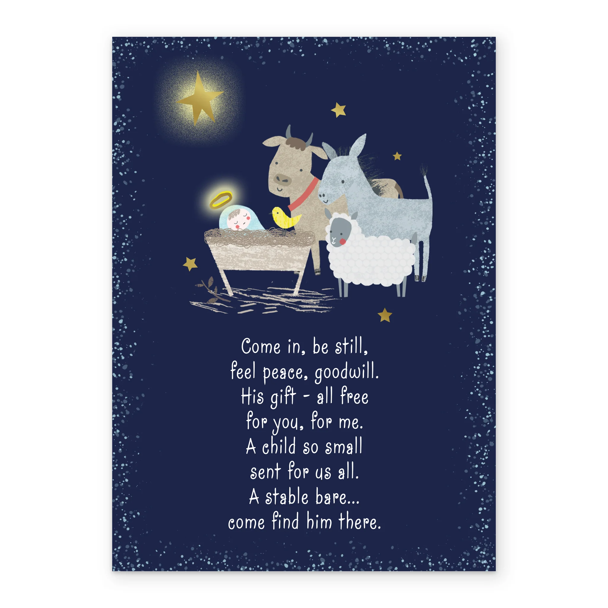 Personalised Nativity Scene Religious Christmas Card - Image 2