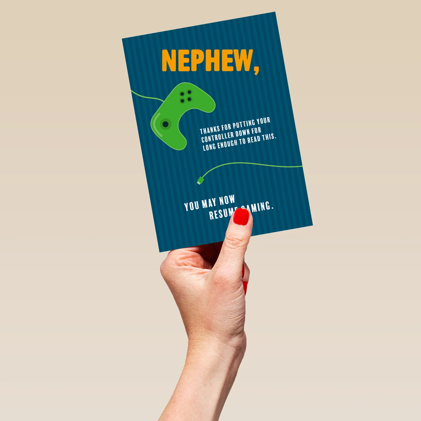 Personalised Nephew Games Controller Birthday Card - Image 5