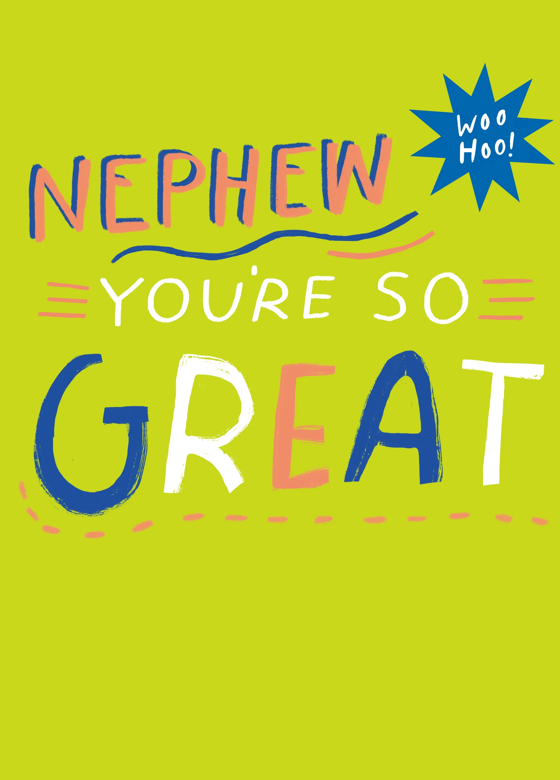 Personalised Nephew You're Great Birthday Card