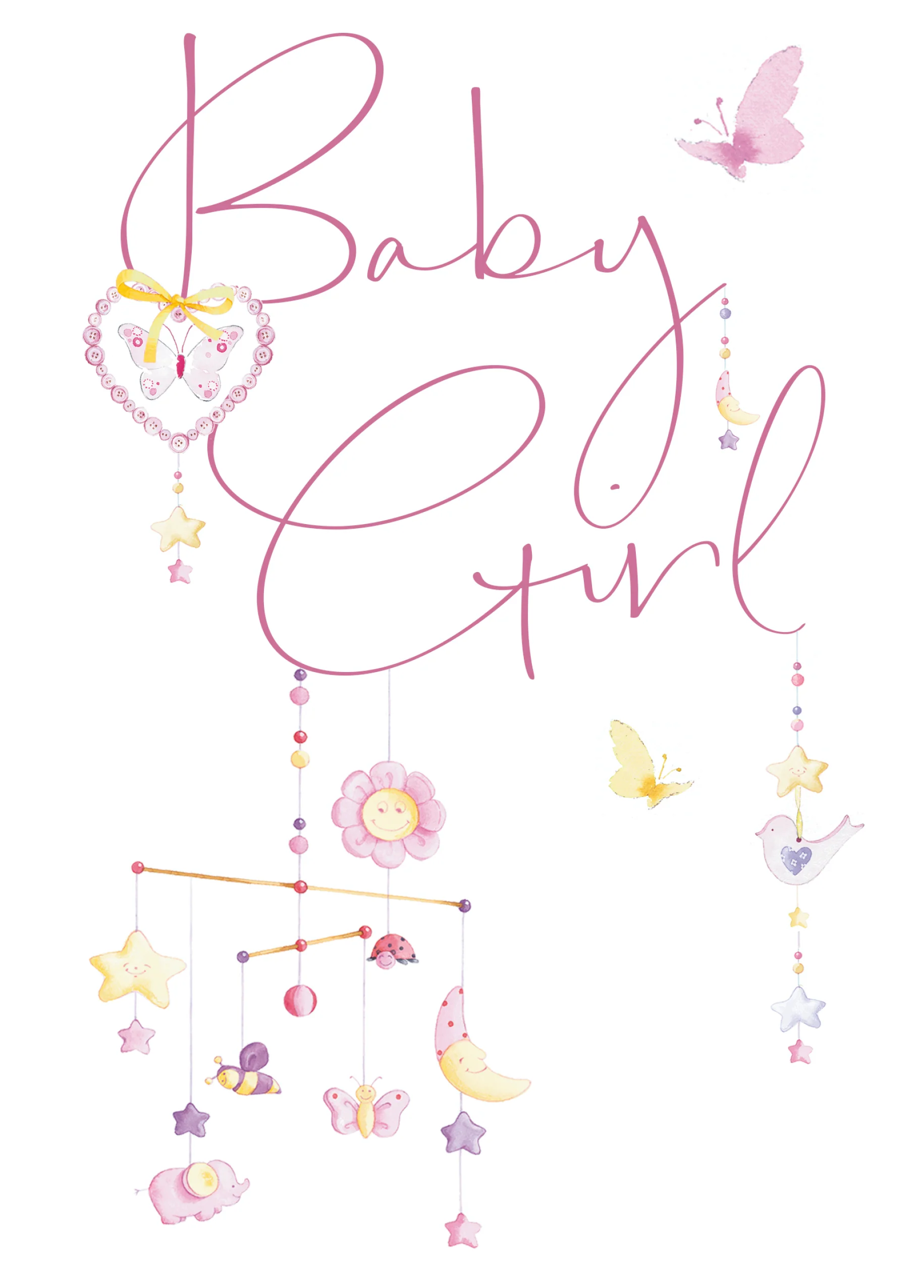 Personalised New Baby Girl Card