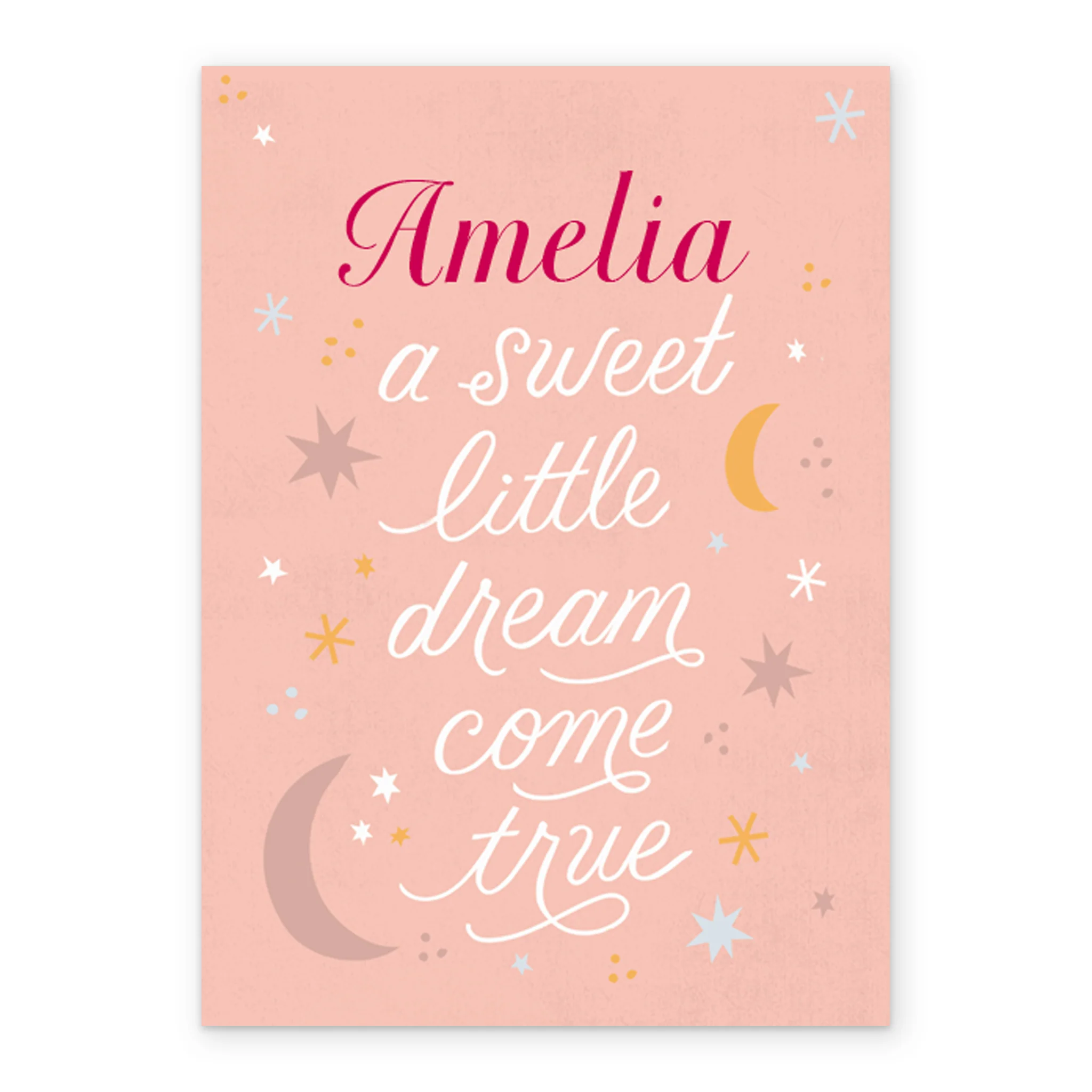Personalised New Baby Girl Sweet Dreams Card - Image 2