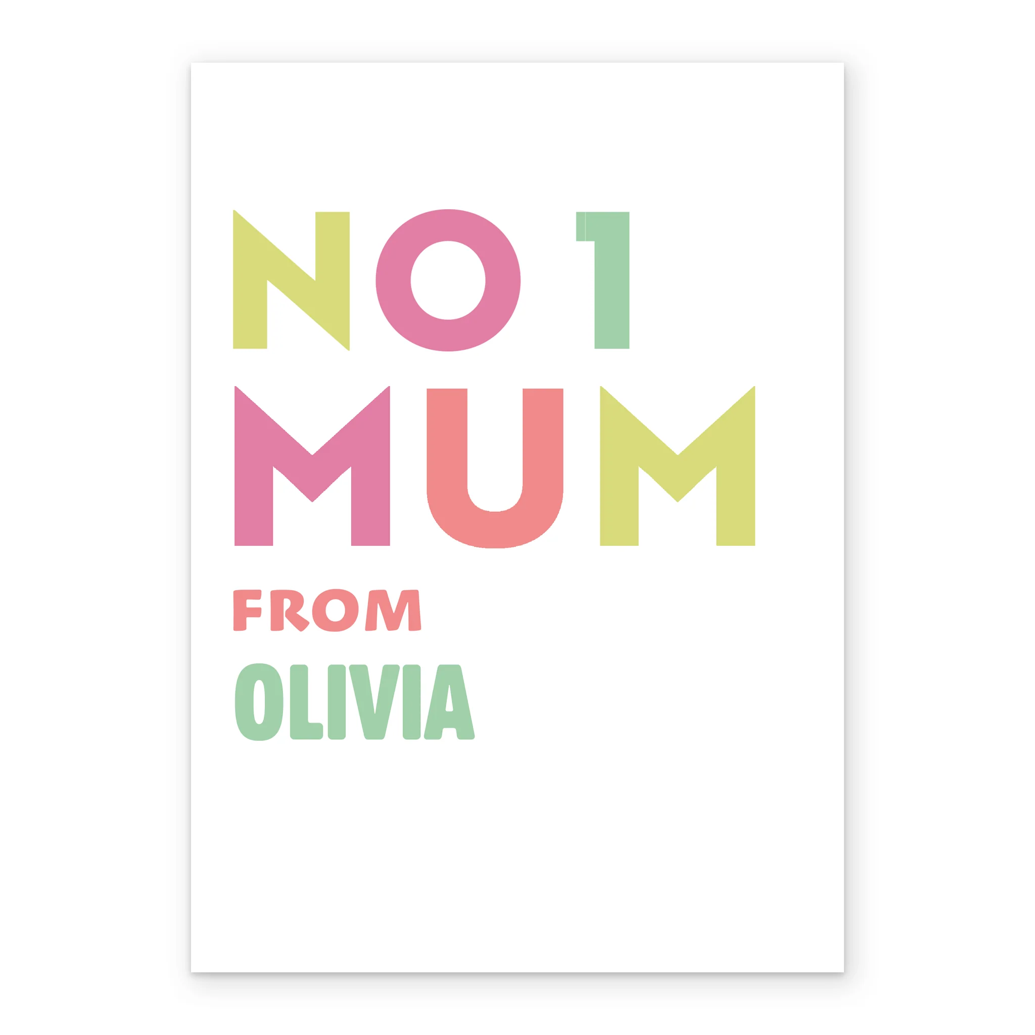 Personalised No.1 Mum Mother's Day Card - Image 2