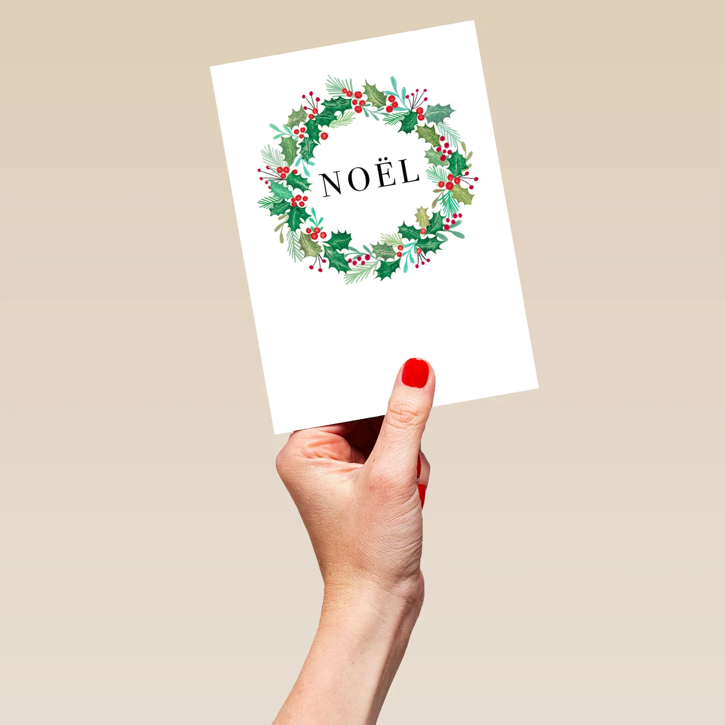 Personalised Noel Wreath Christmas Card - Image 5
