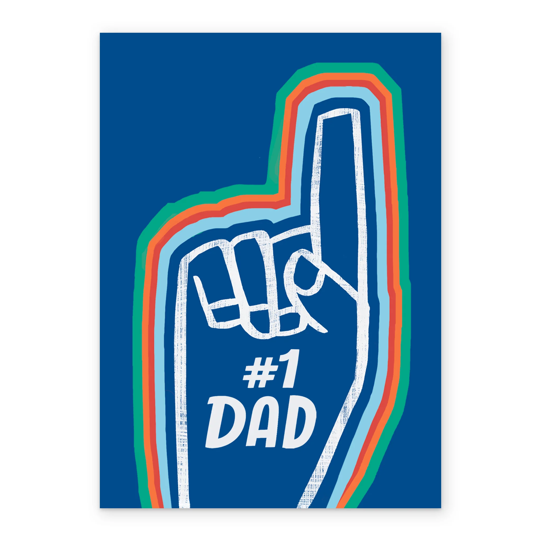 Personalised "#1 Dad" Foam Finger Father's Day Card - Image 2