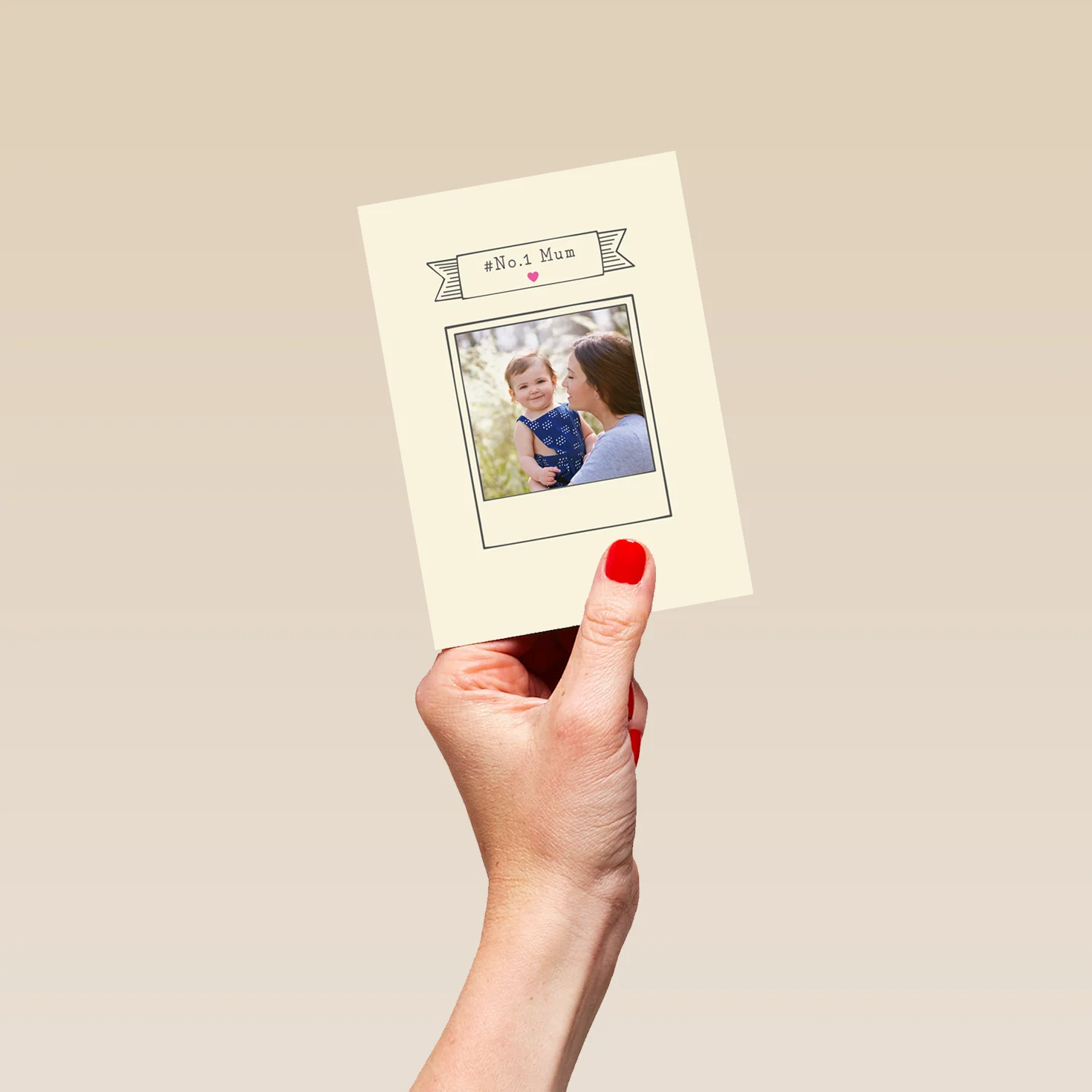 Personalised Number 1 Mum Mother's Day Photo Upload Card - Image 4