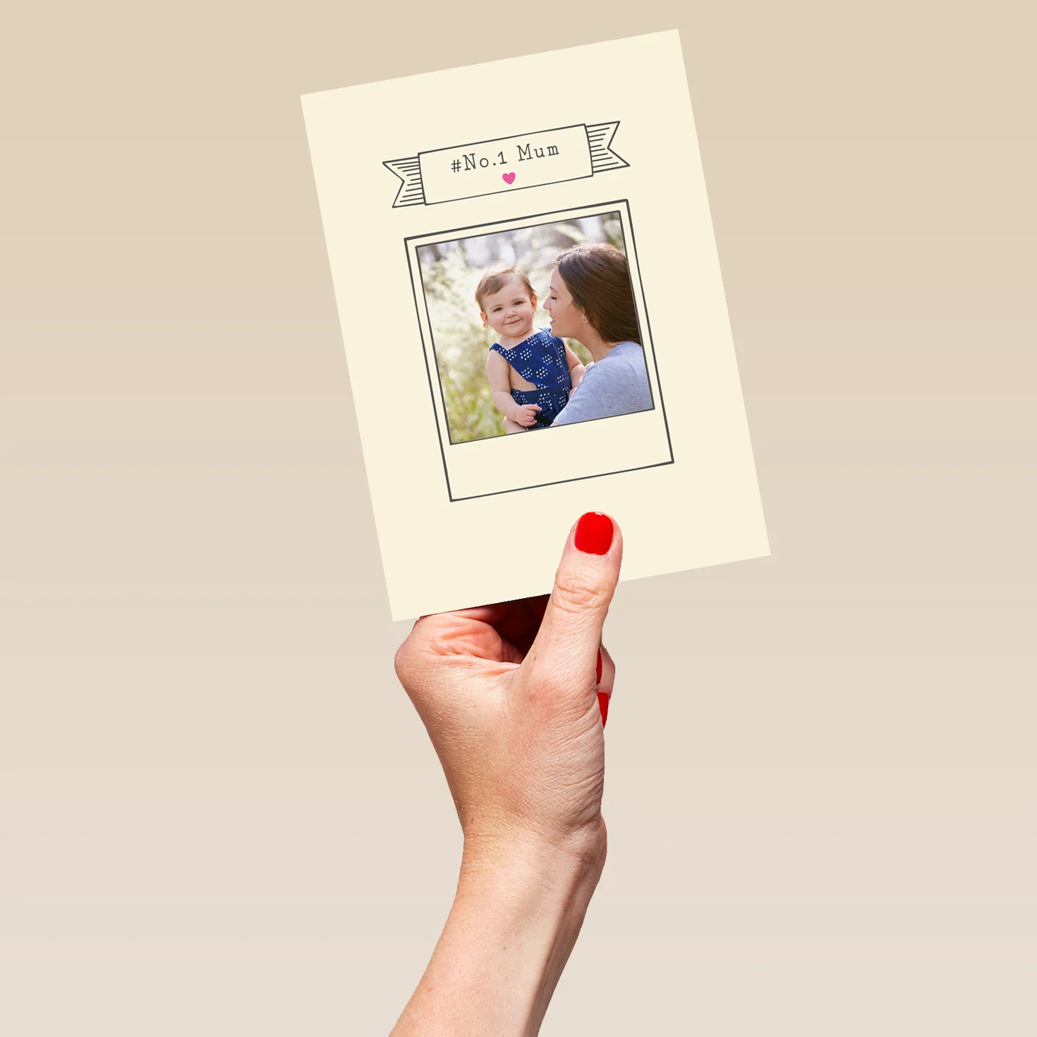 Personalised Number 1 Mum Mother's Day Photo Upload Card - Image 5