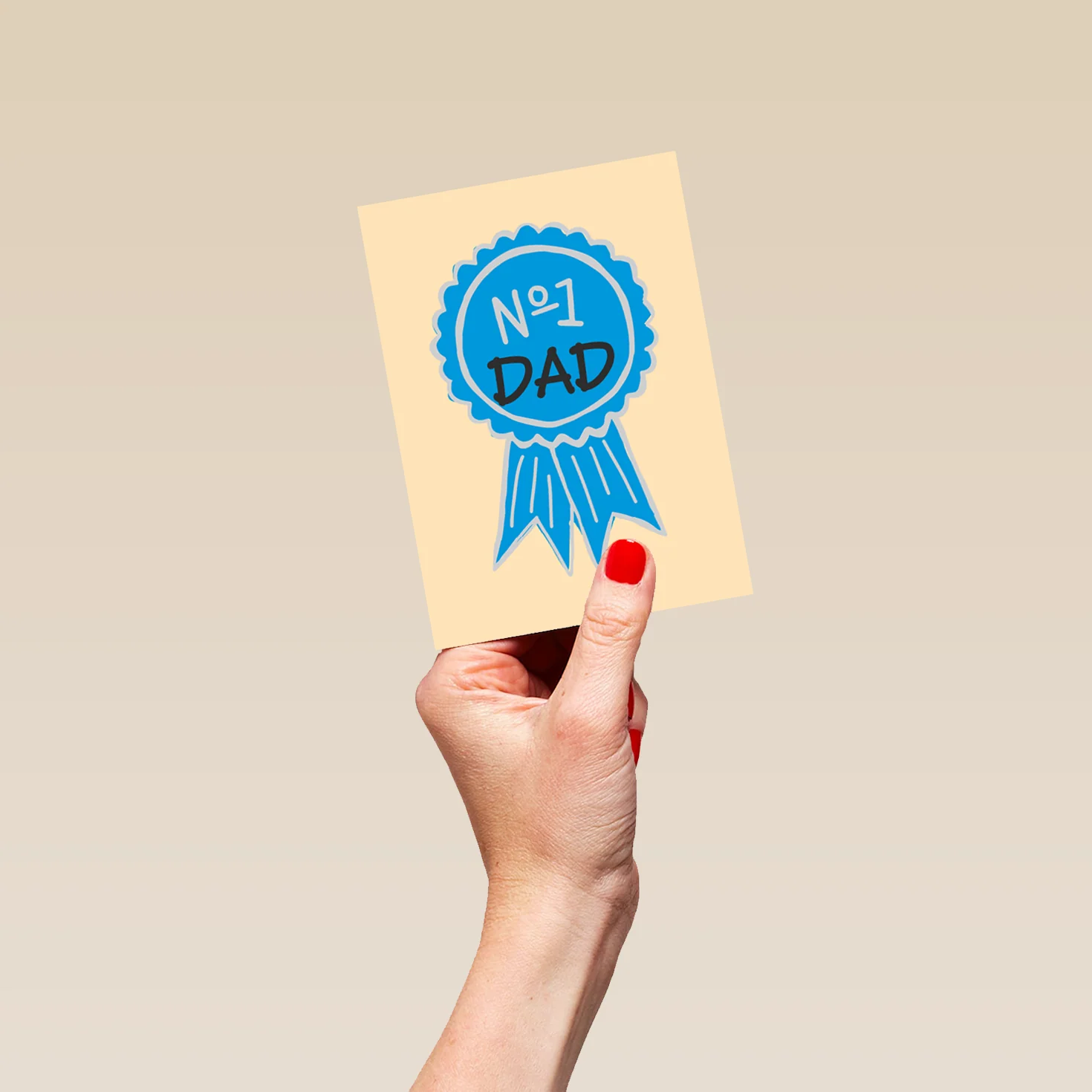 Personalised Number One Champion Rosette Card For Dad - Image 4
