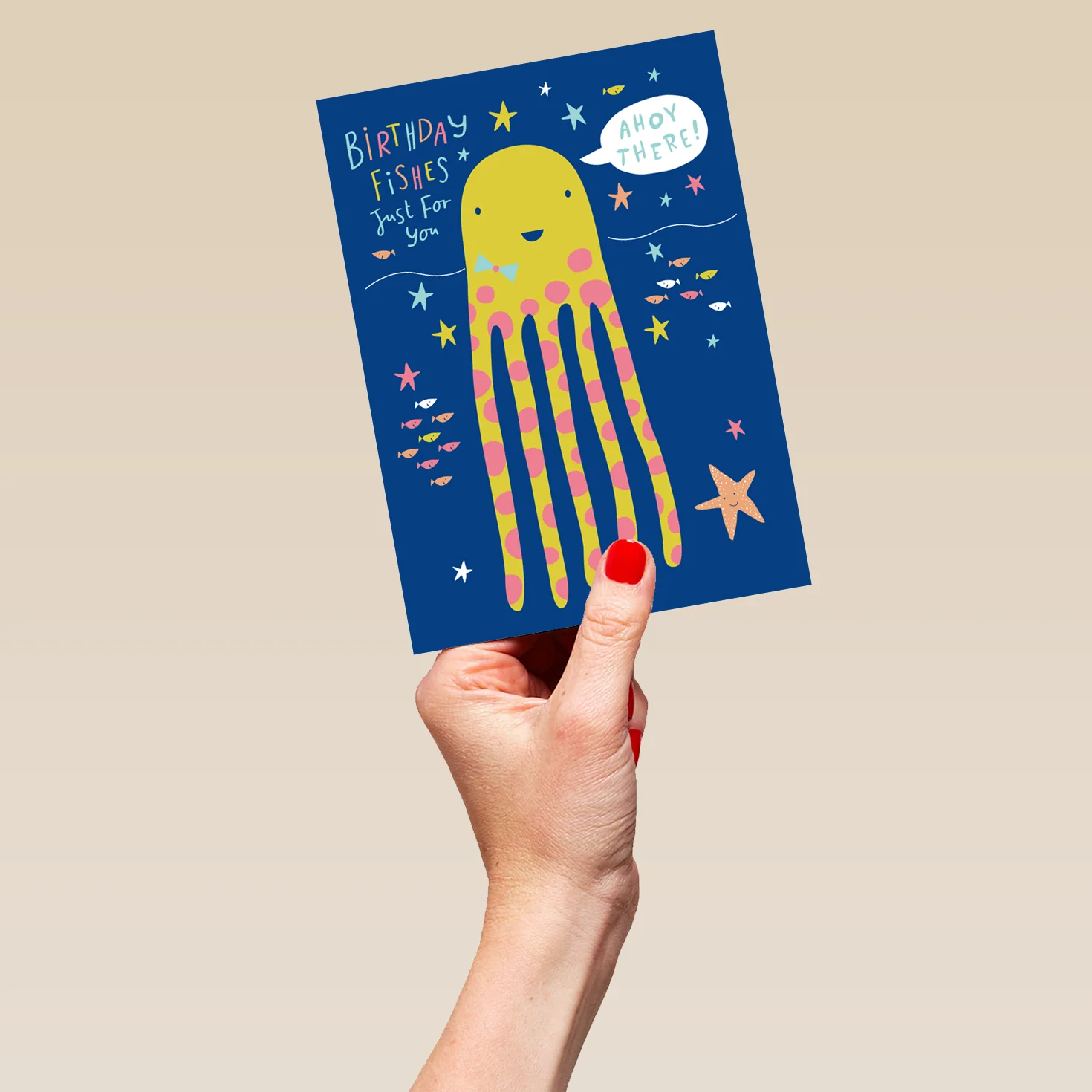 Personalised Octopus Best Fishes Birthday Card - Image 5