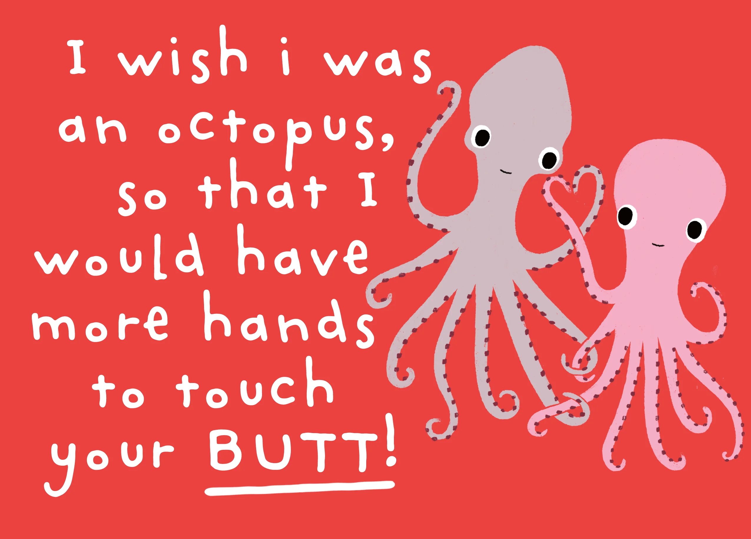Personalised Octopus Couple Valentine's Day Card
