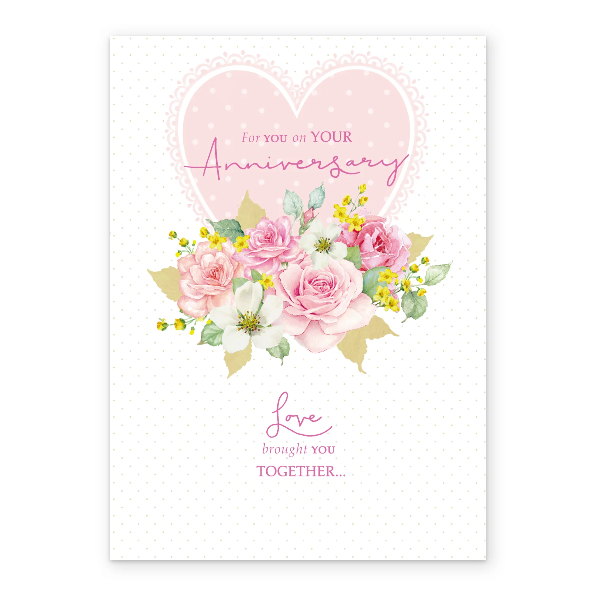 Personalised On Your Anniversary Floral Card - Image 2