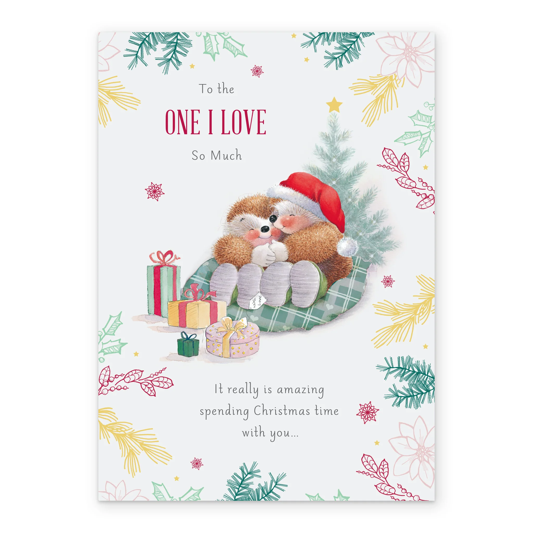 Personalised One I Love Country Companions Hedgehogs Christmas Card - Image 2