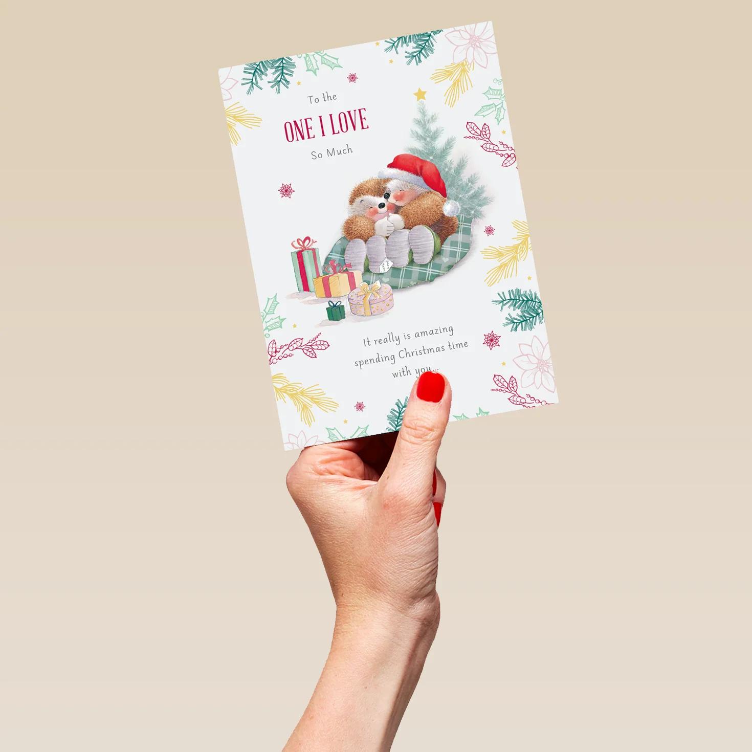 Personalised One I Love Country Companions Hedgehogs Christmas Card - Image 5