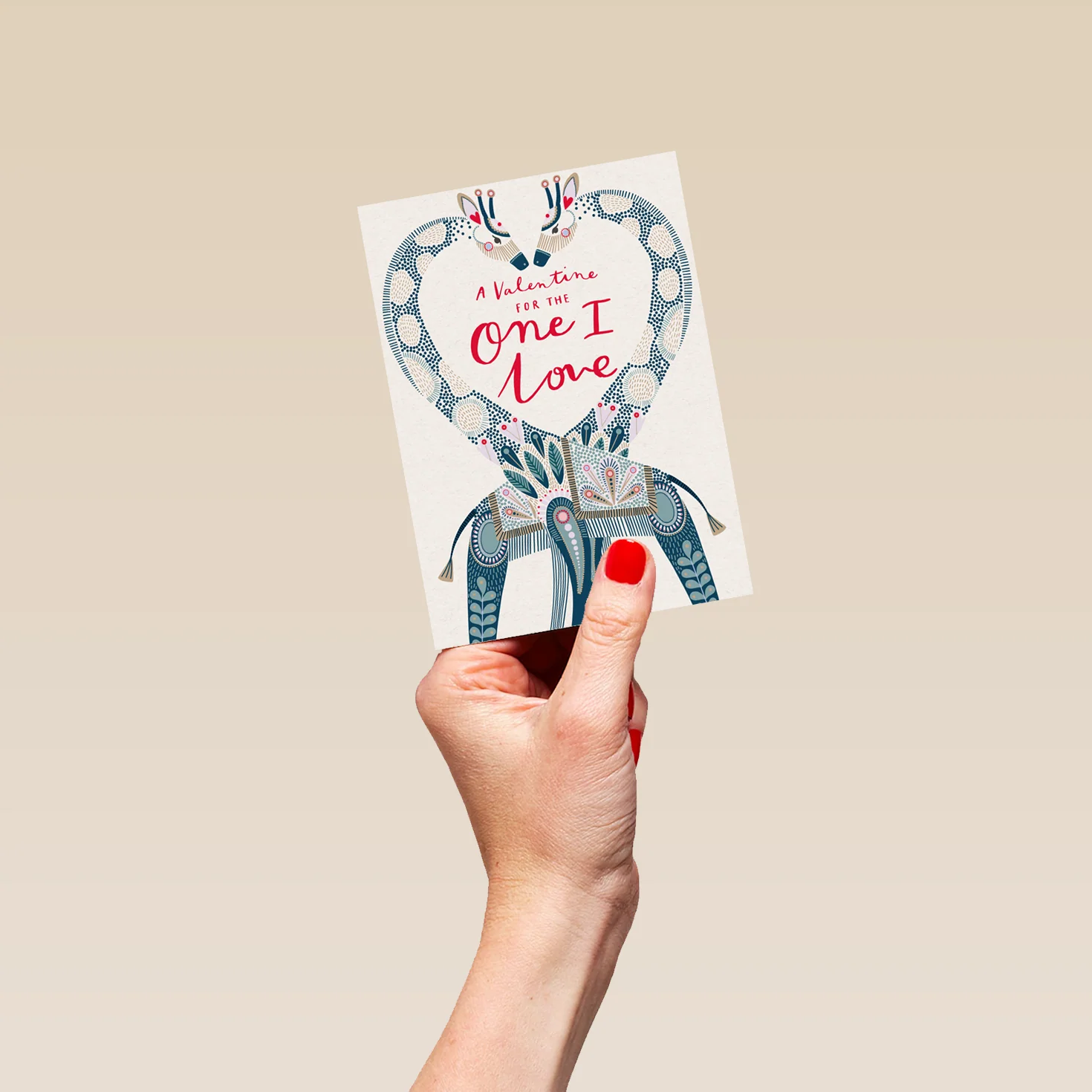 Personalised One I Love Cute Giraffes Valentine's Day Card - Image 4