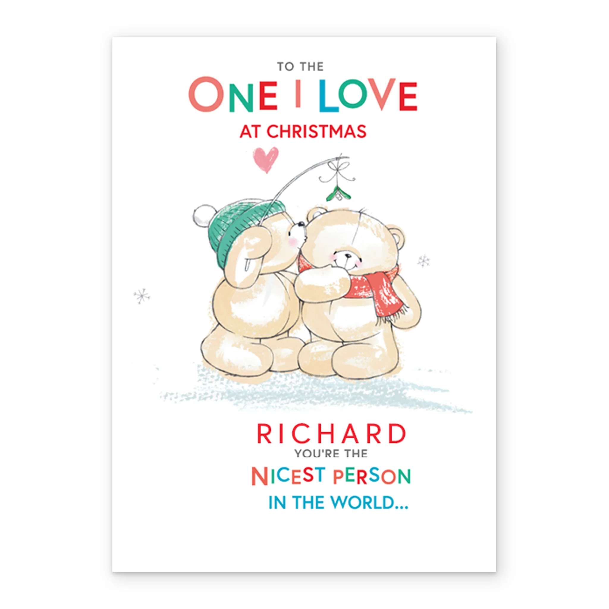 Personalised Forever Friends Christmas Card for the One I Love - Image 2