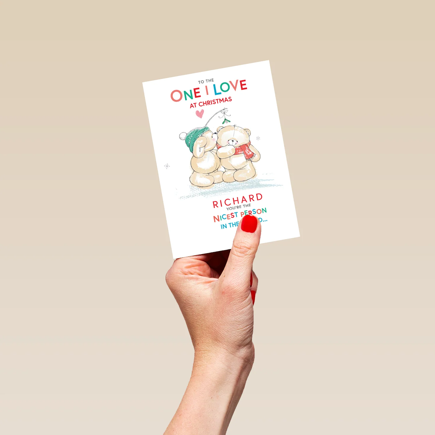 Personalised Forever Friends Christmas Card for the One I Love - Image 4