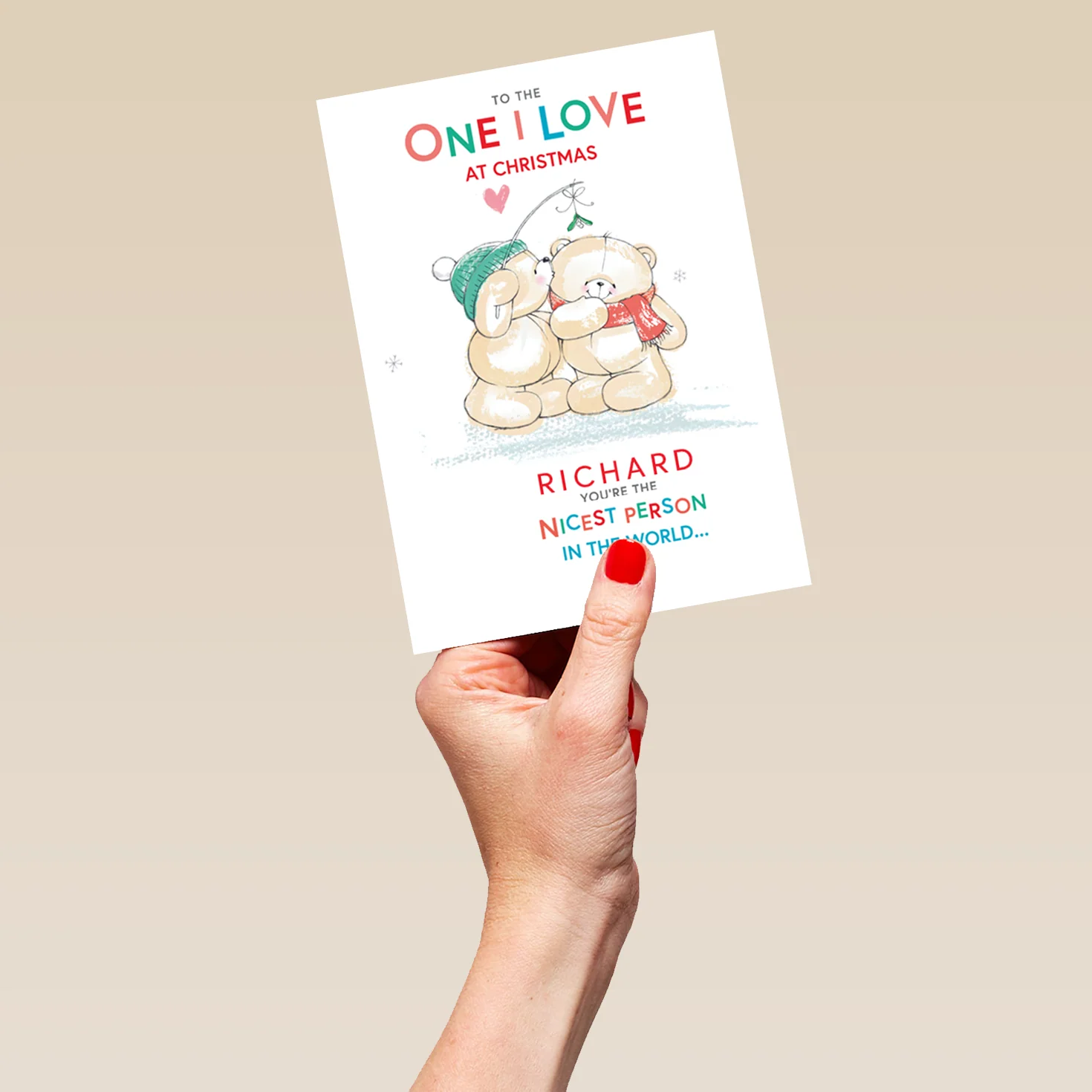 Personalised Forever Friends Christmas Card for the One I Love - Image 5