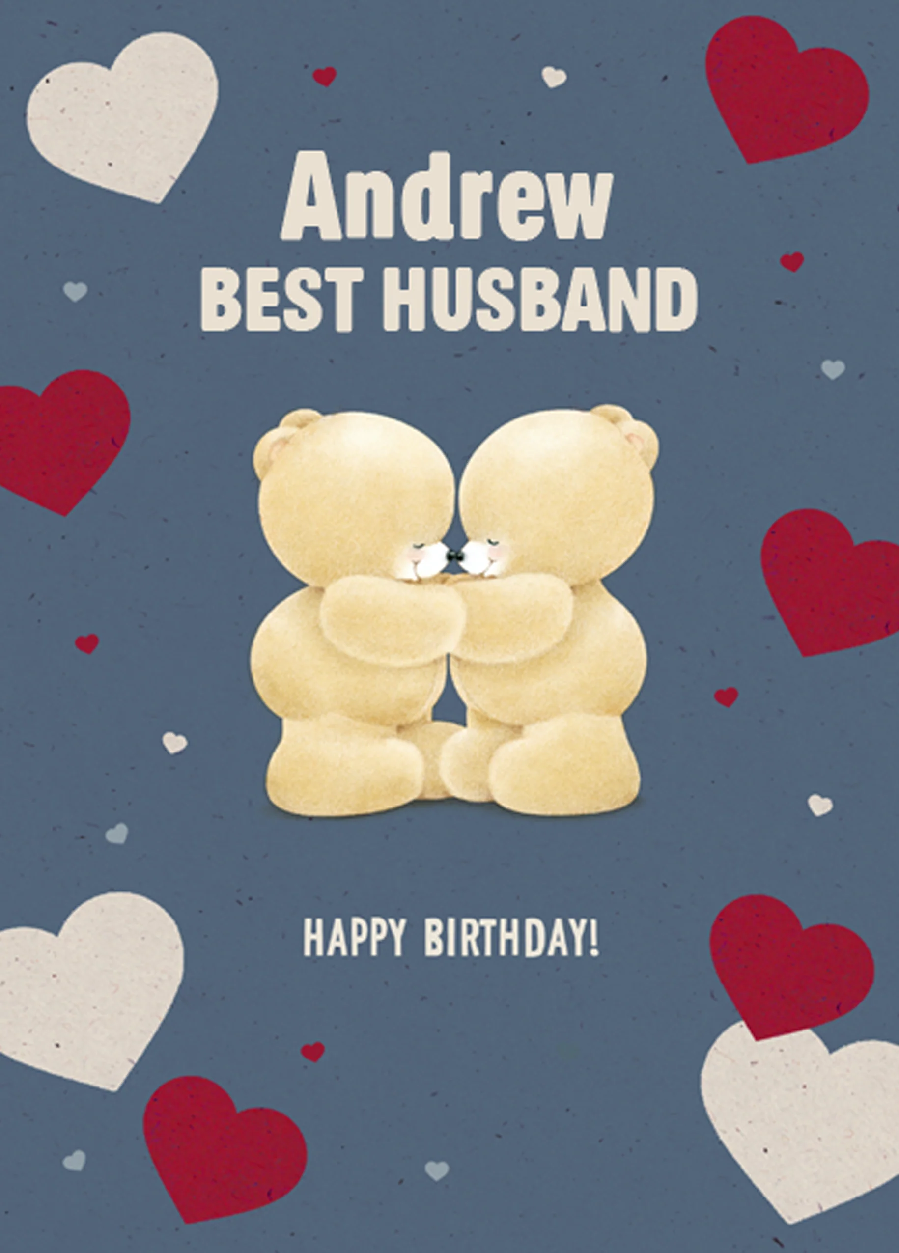 Personalised One I Love Forever Friends Teddy Bears Birthday Card