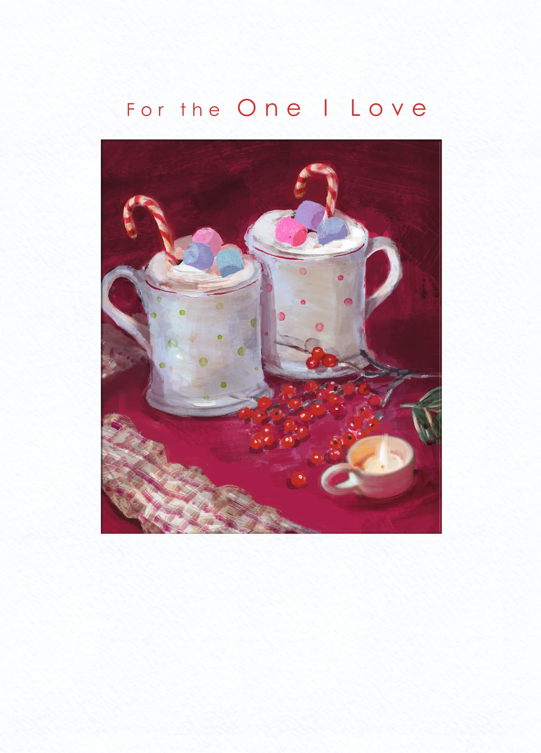 Personalised One I Love Hot Chocolate Christmas Card