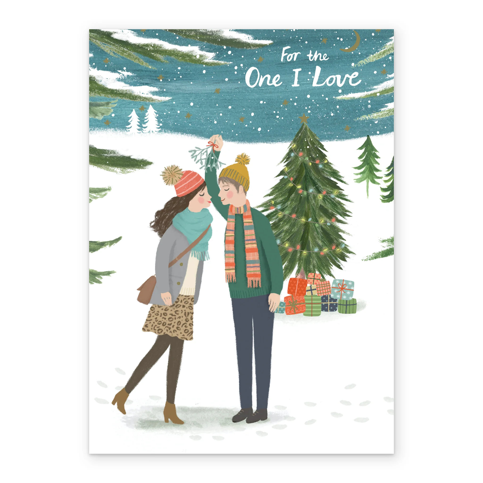 Personalised One I Love Mistletoe Kiss Christmas Card - Image 2
