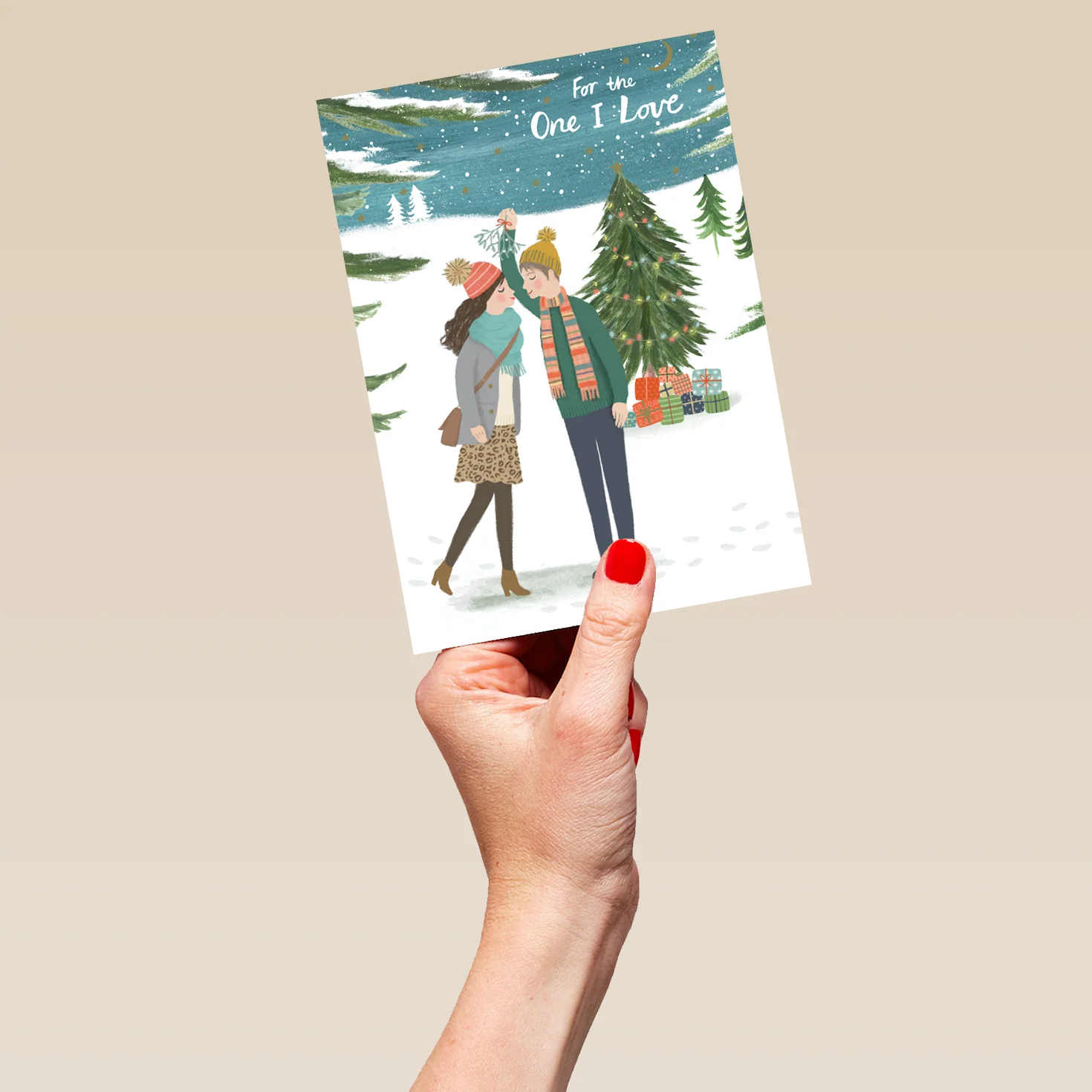 Personalised One I Love Mistletoe Kiss Christmas Card - Image 5