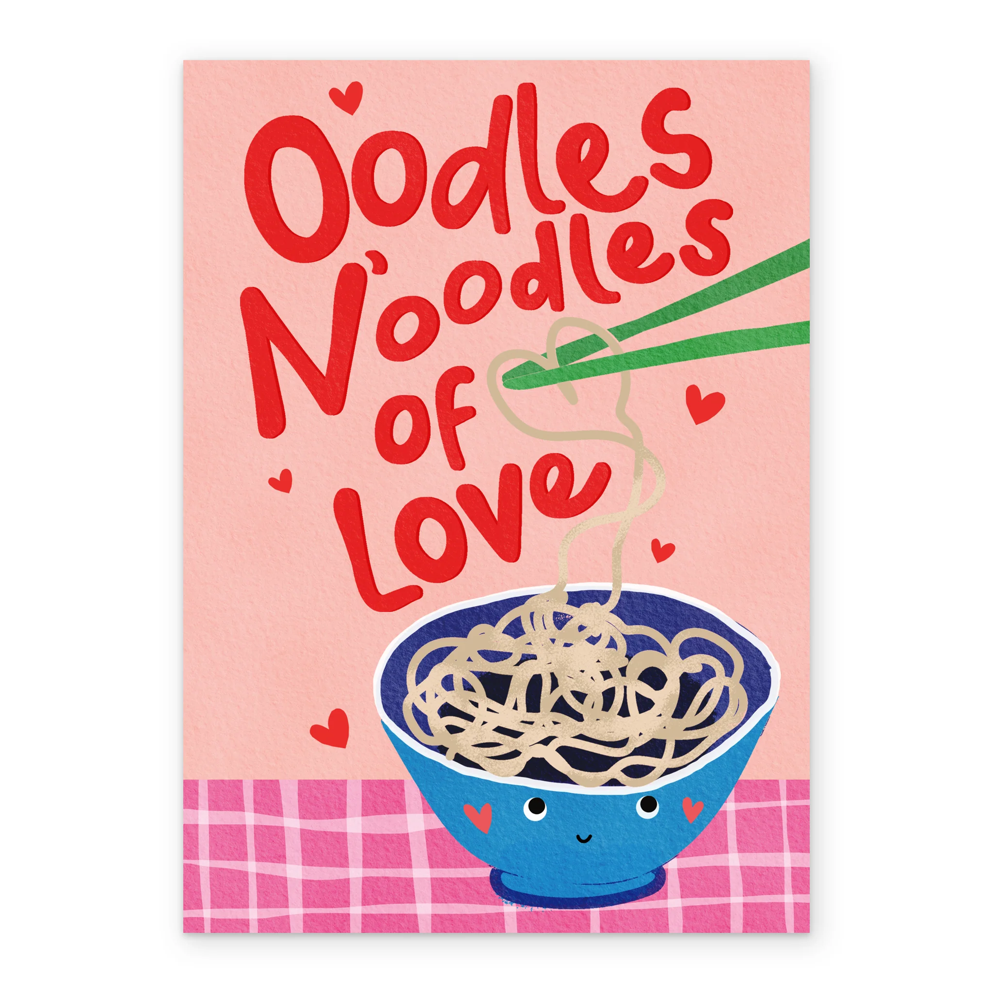 Personalised 'Oodles of Love' Noodle Design Birthday Card - Image 2