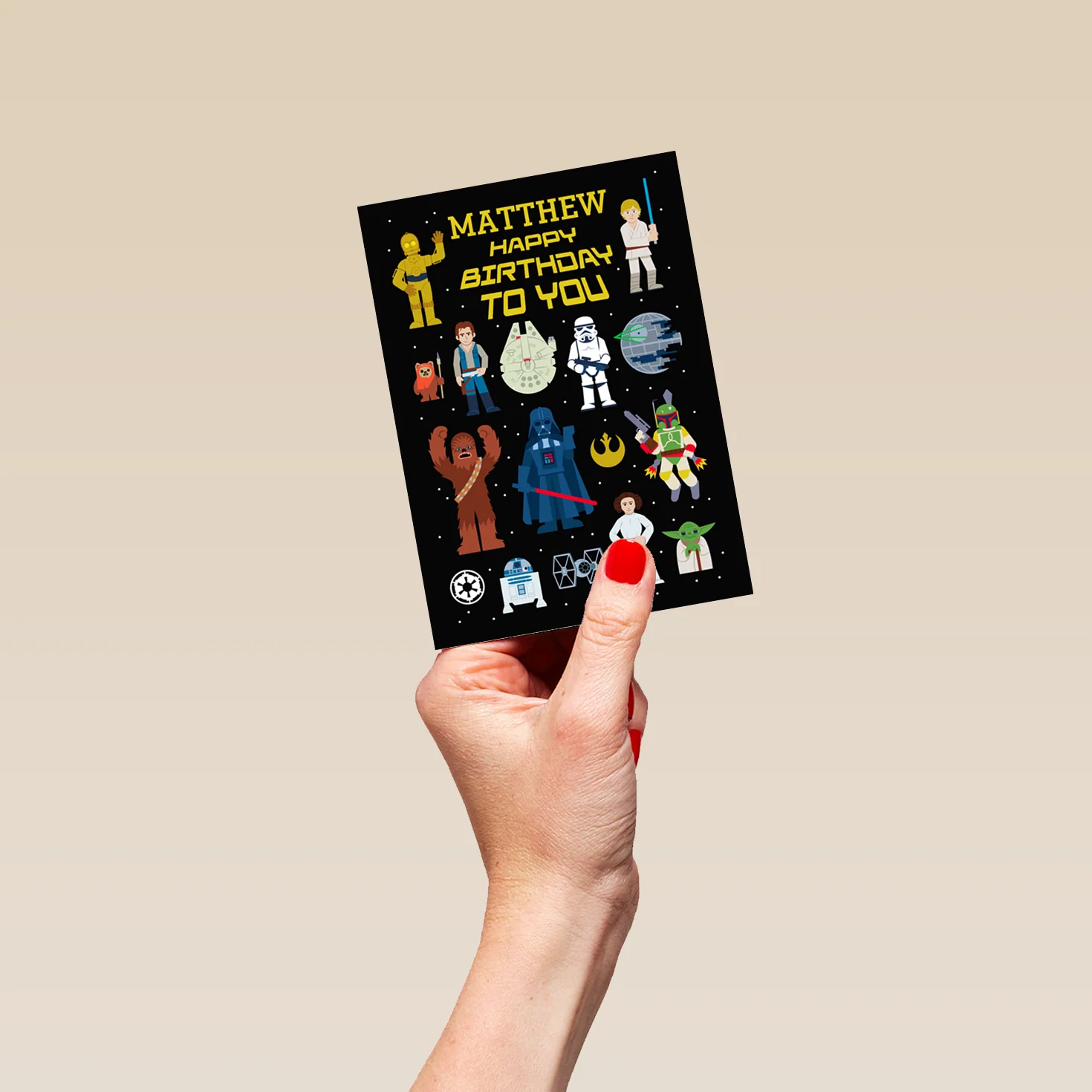 Personalised Original STAR WARS™️ Icons Design Birthday Card - Image 4