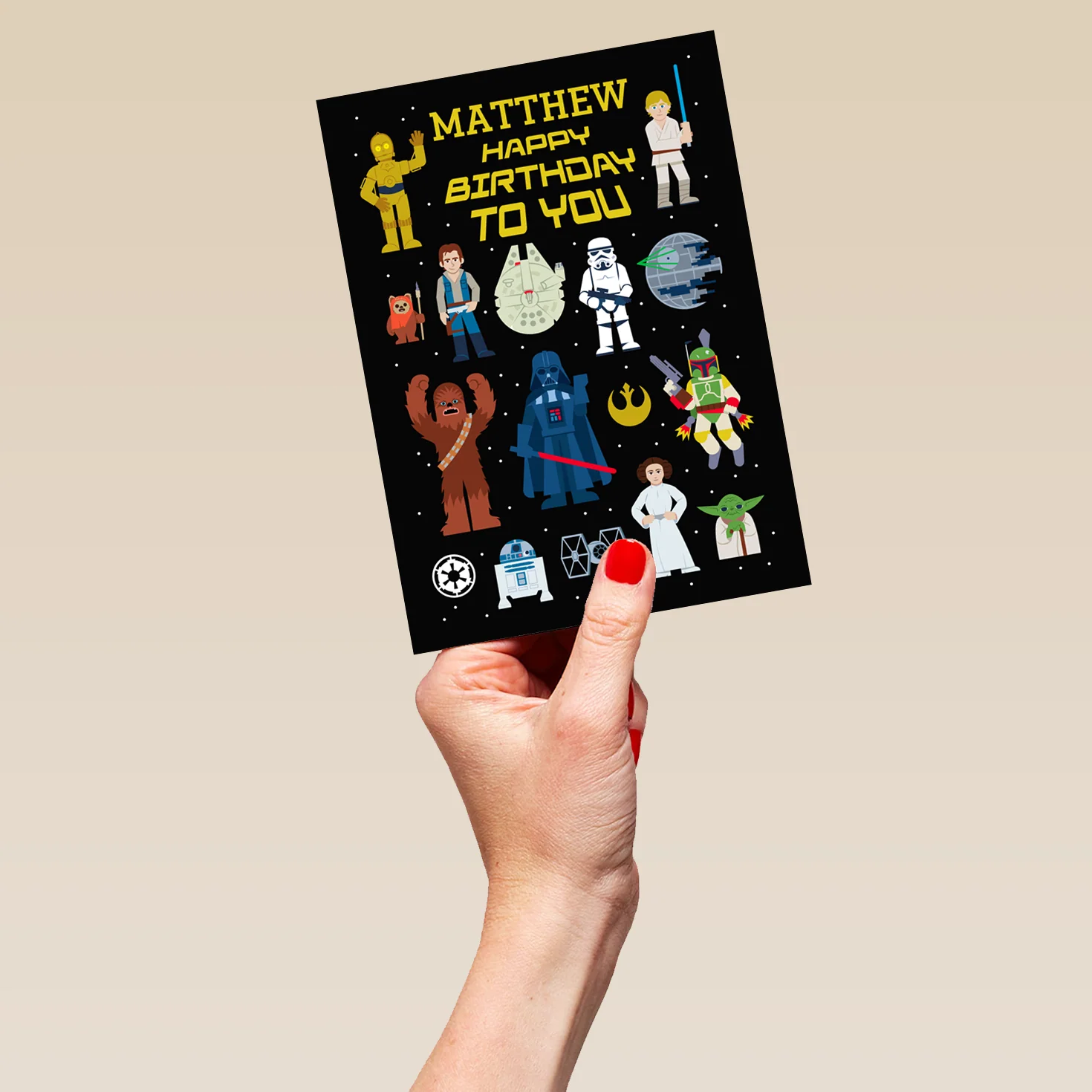Personalised Original STAR WARS™️ Icons Design Birthday Card - Image 5
