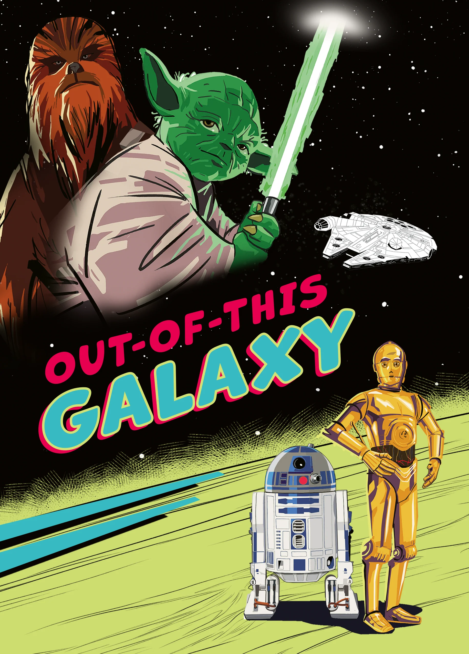 Personalised Original STAR WARS™️ 'Out-of-This-Galaxy' Design Birthday Card