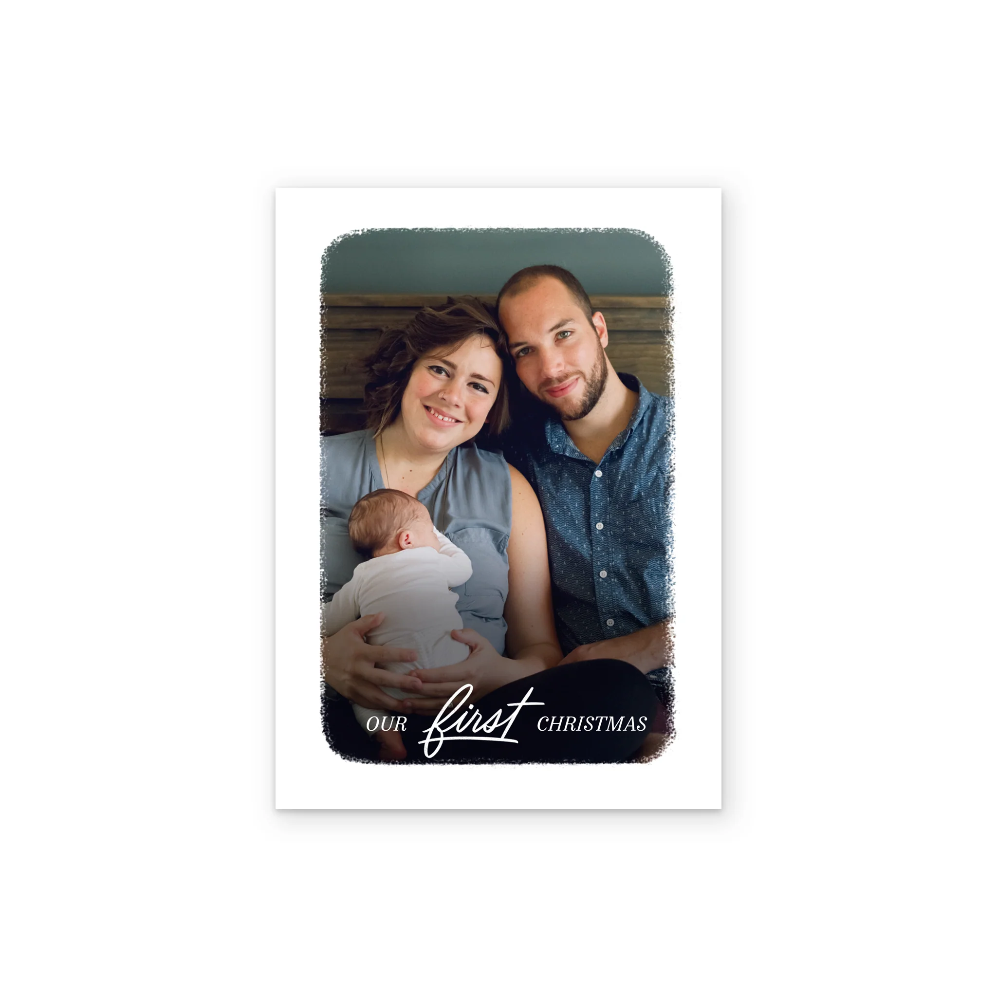 Personalised 'Our First Christmas' Photo Upload Christmas Card - Image 2