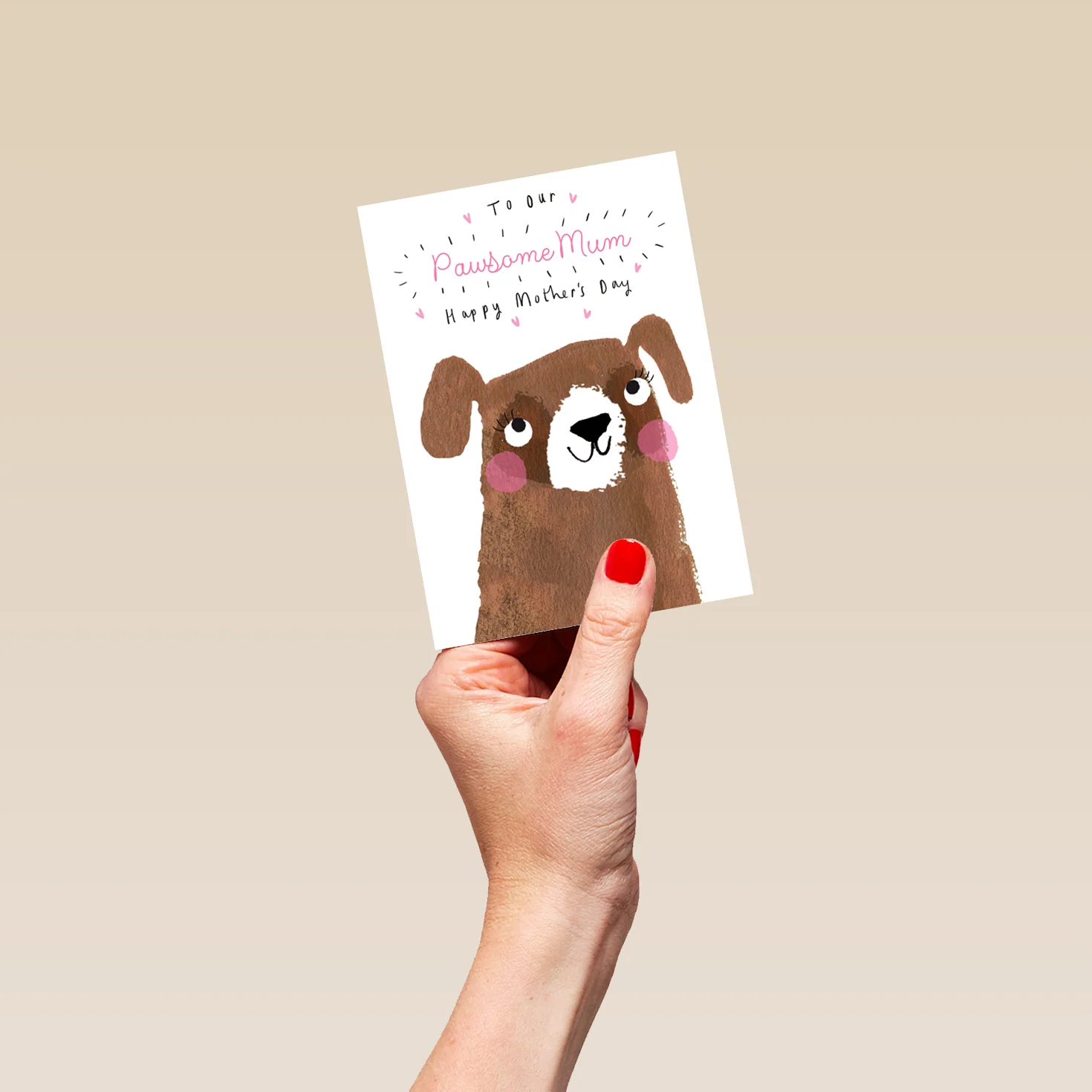 Personalised Our Pawsome Mum Cute Dog Mother's Day Card - Image 4