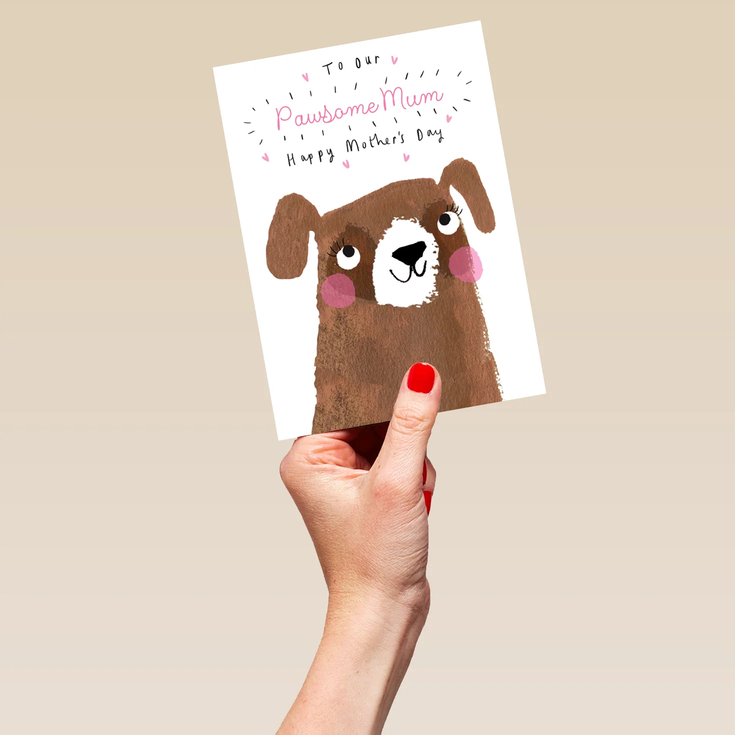 Personalised Our Pawsome Mum Cute Dog Mother's Day Card - Image 5