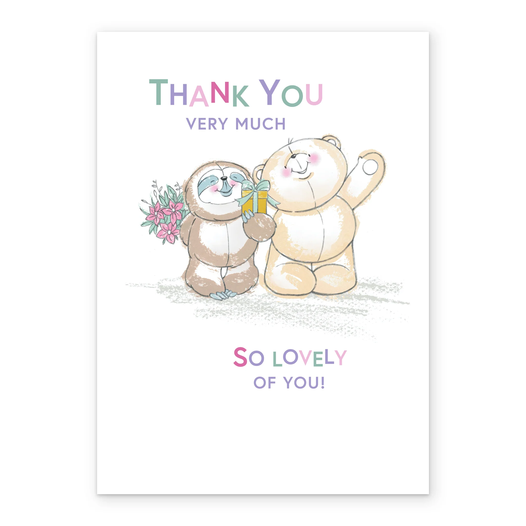 Personalised Owl and Bear Forever Friends Thank You Card - Image 2
