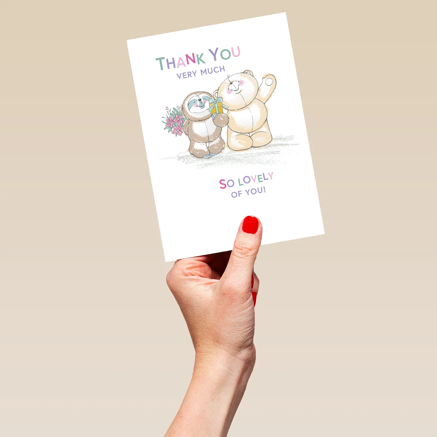 Personalised Owl and Bear Forever Friends Thank You Card - Image 5
