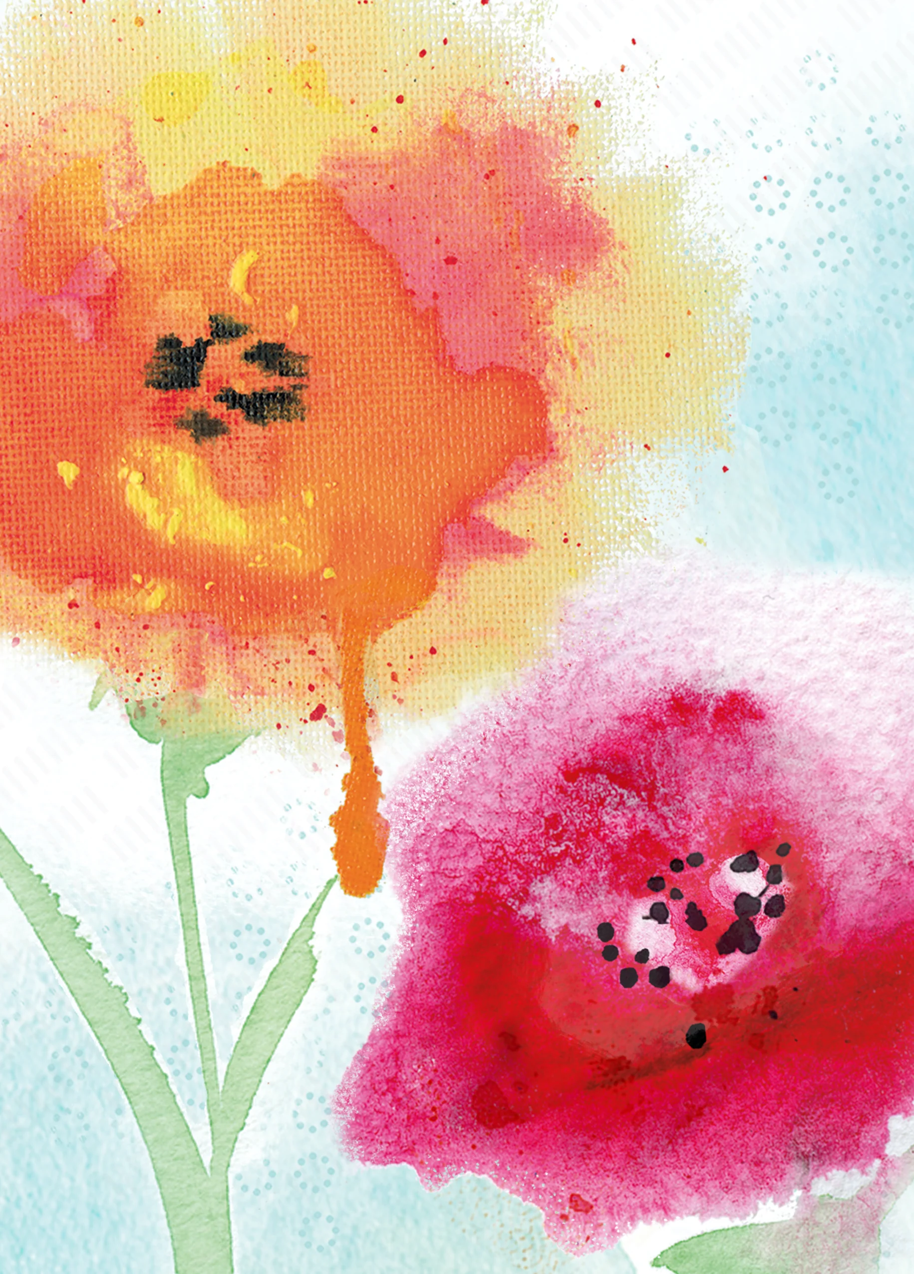Personalised Painted Flowers Card