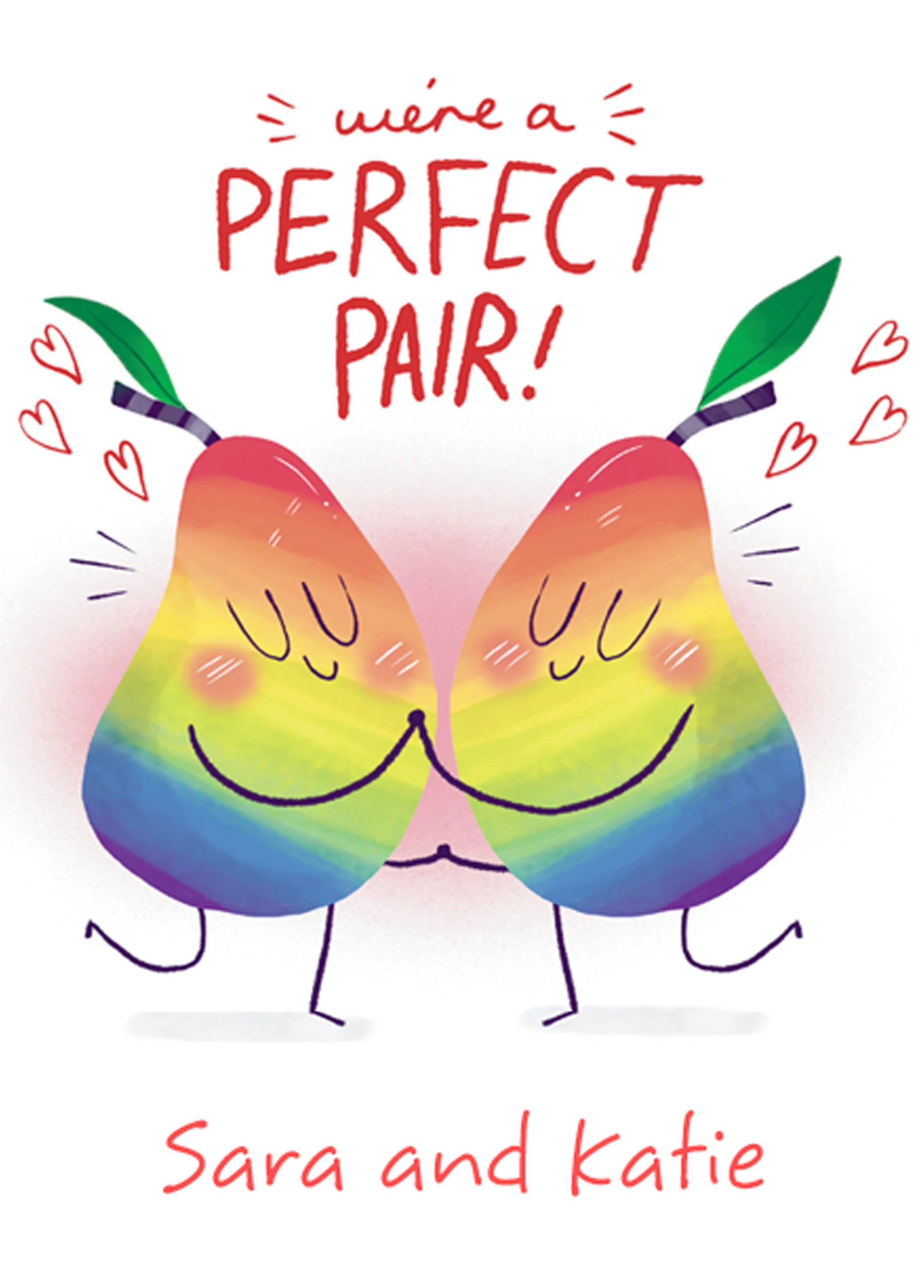 Personalised Pair of Pears Card For Wife