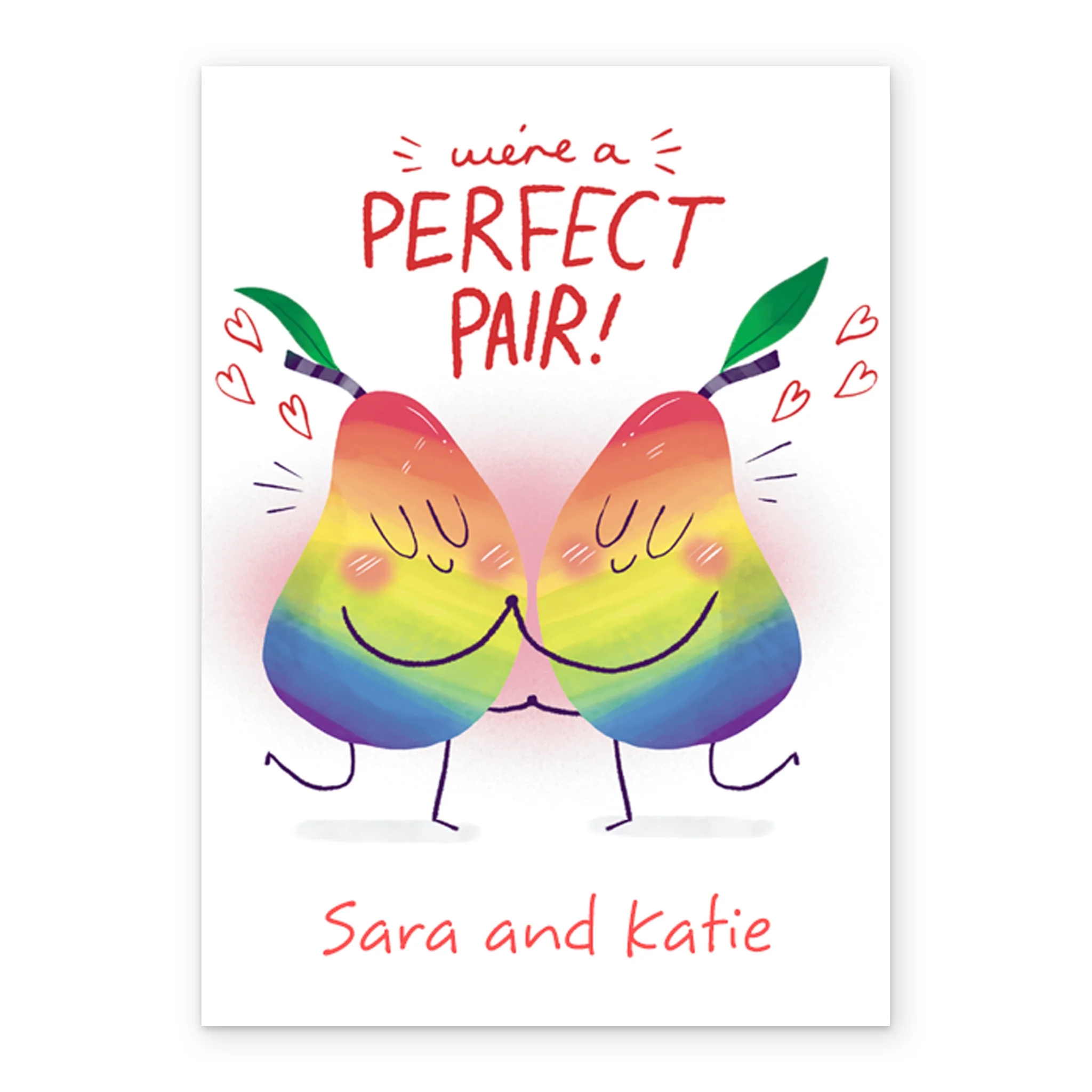 Personalised Pair of Pears Card For Wife - Image 2