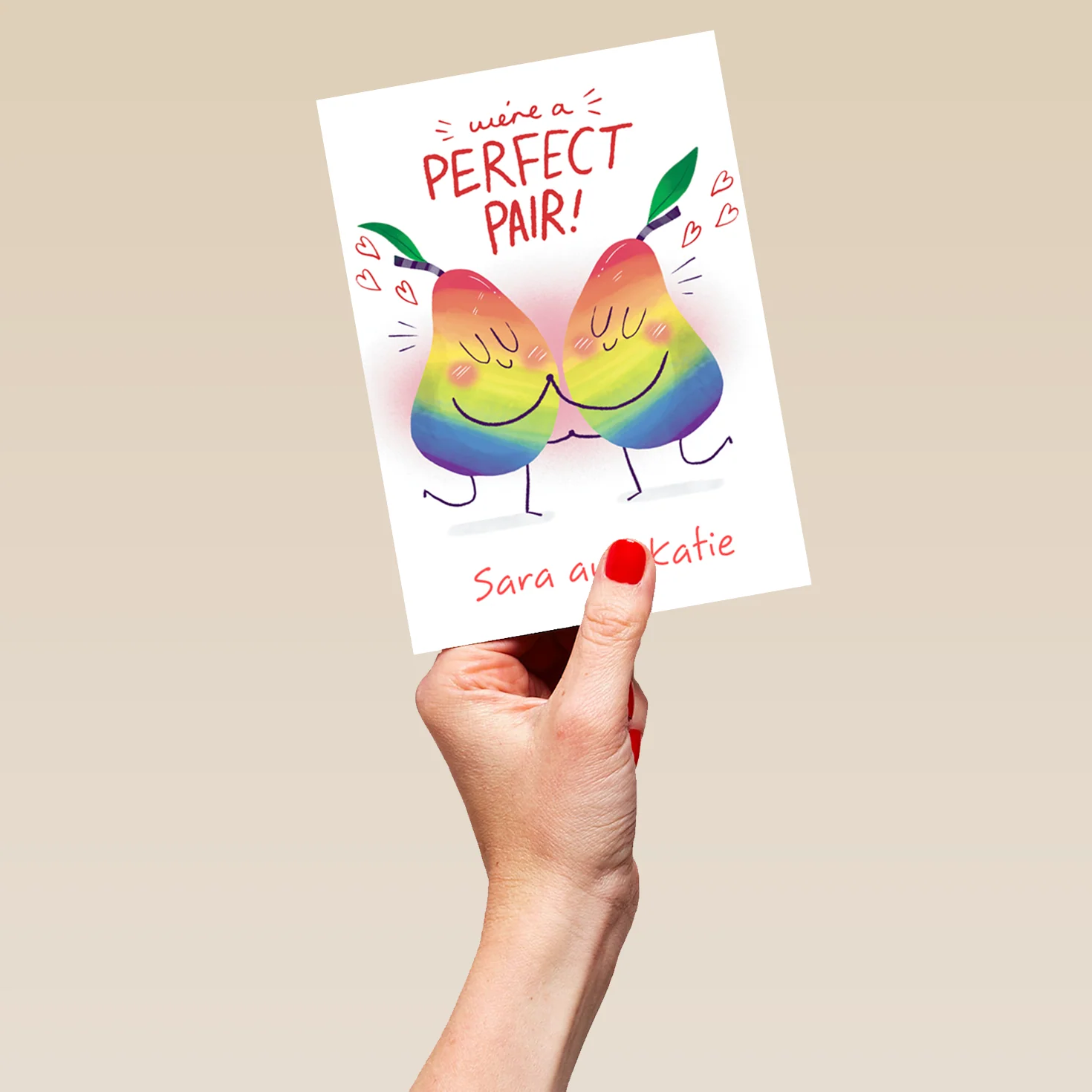 Personalised Pair of Pears Card For Wife - Image 5