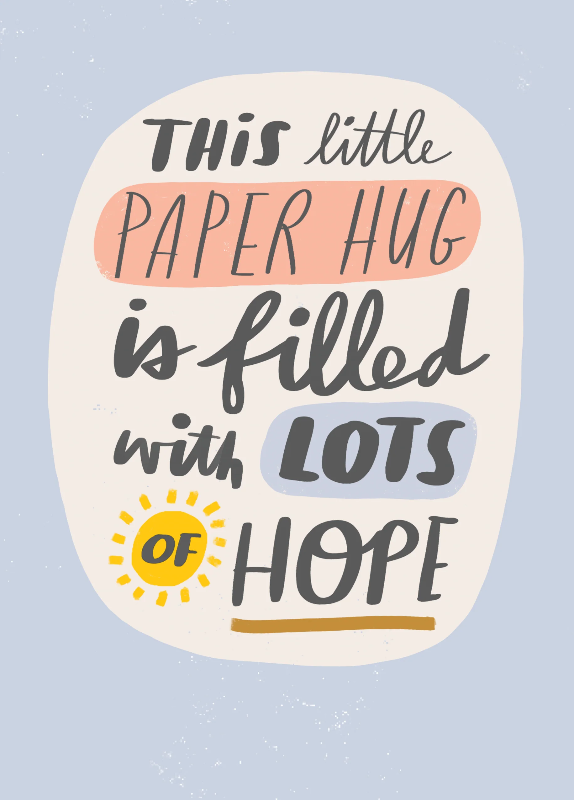 Personalised 'Paper Hug & Lots of Hope' Thinking of You Card