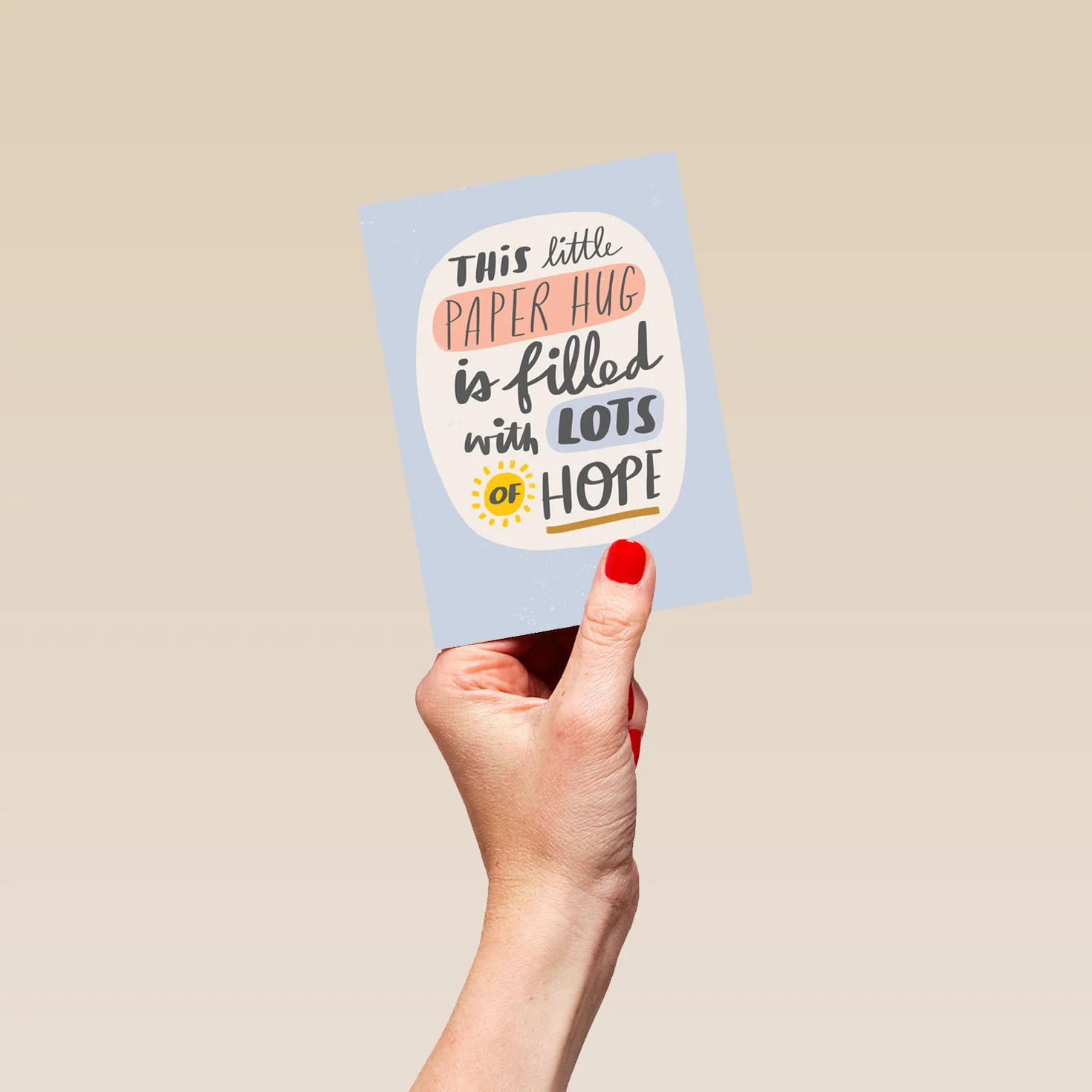 Personalised 'Paper Hug & Lots of Hope' Thinking of You Card - Image 4