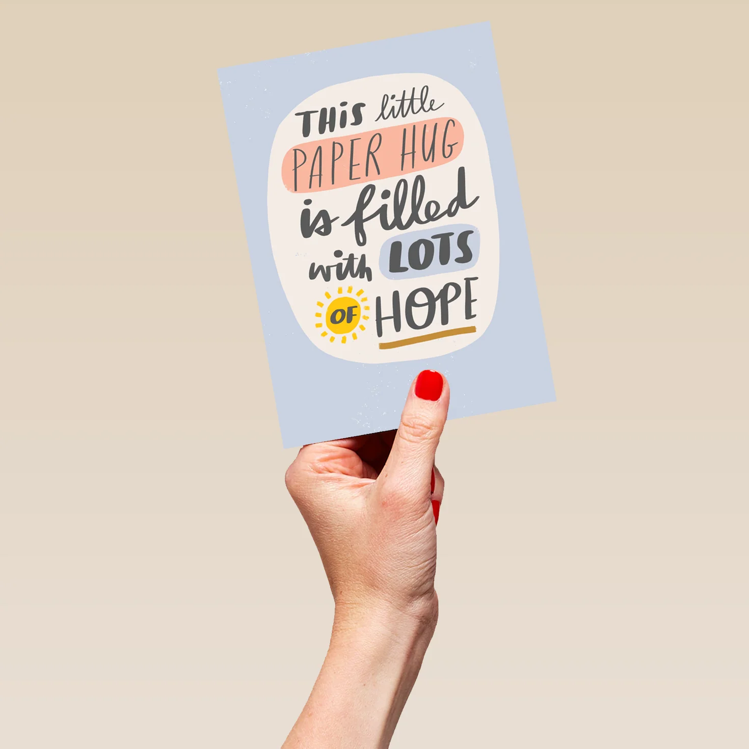 Personalised 'Paper Hug & Lots of Hope' Thinking of You Card - Image 5