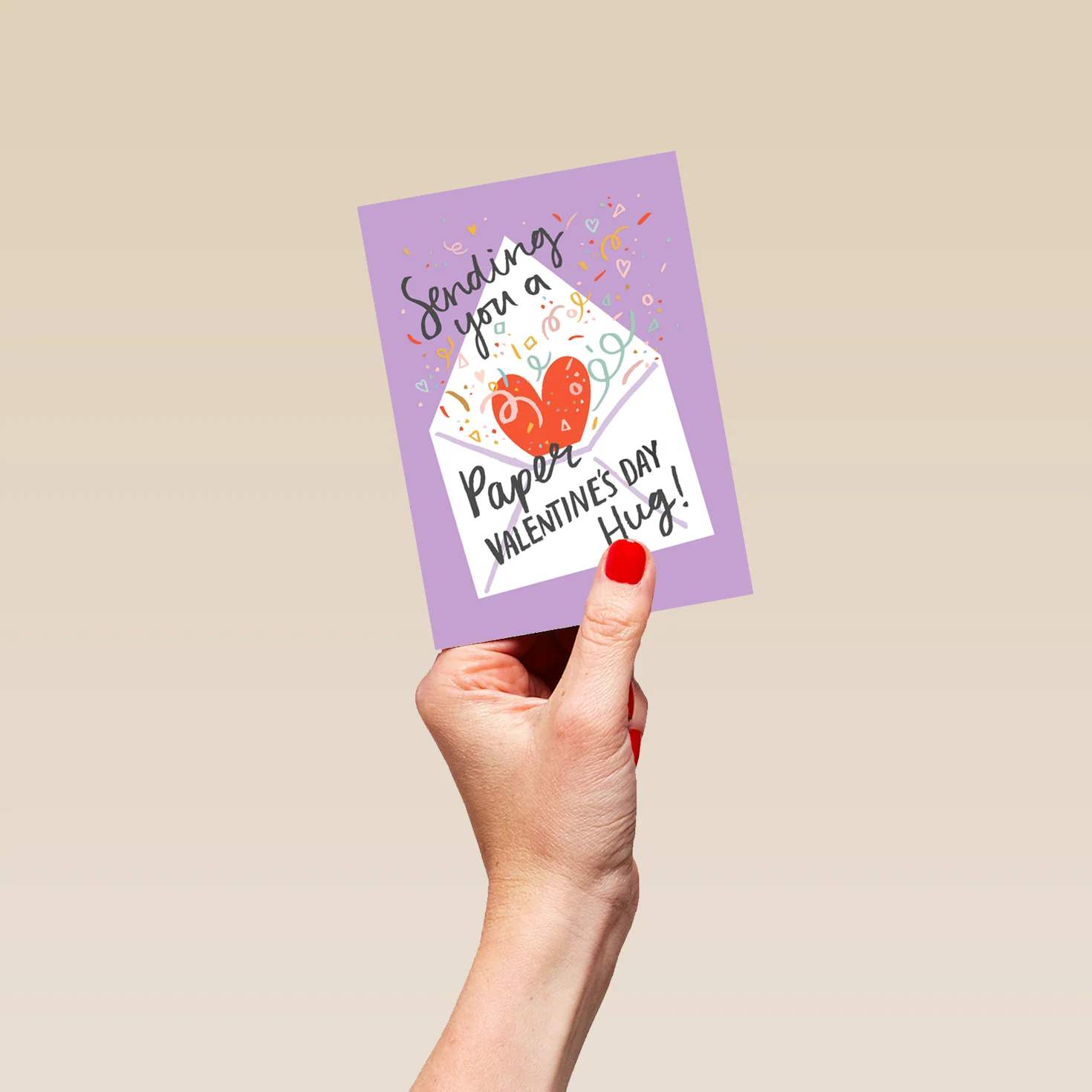 Personalised 'Paper Valentine's Day Hug' Card - Image 4