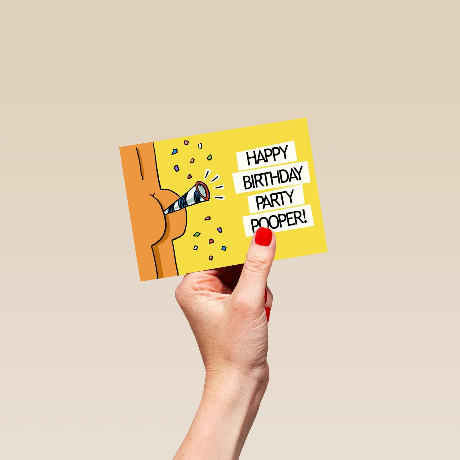 Personalised Party Popper Funny Birthday Card - Image 4